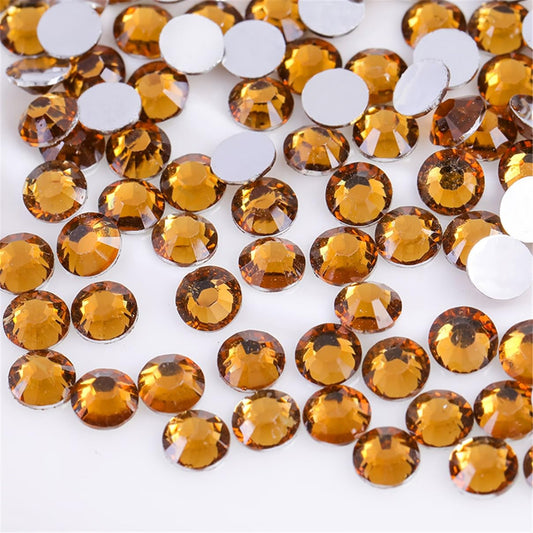 500 Pieces SS30 6mm Flatback Rhinestones Clear Glass Round Gems Crystals for Nail Art DIY Crafts