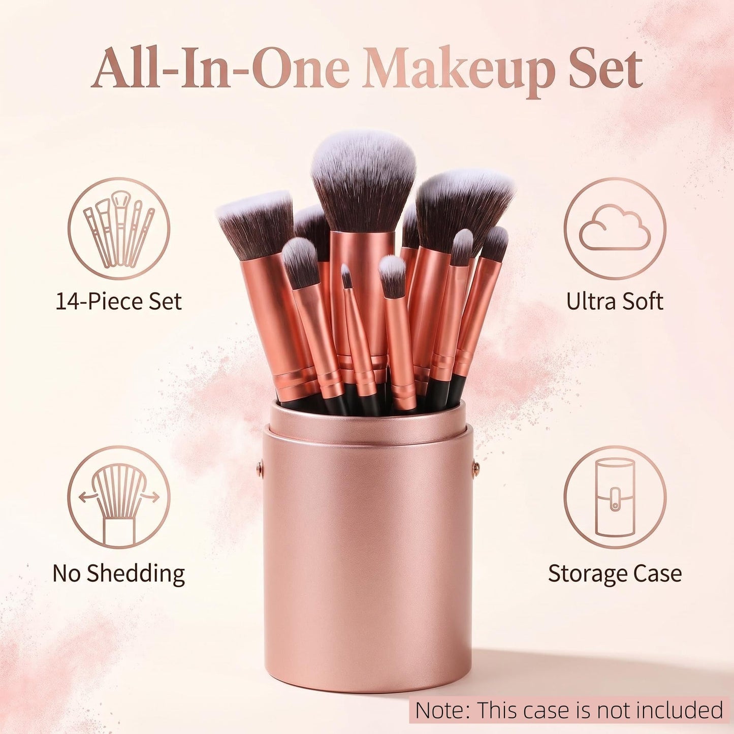 Makeup Brushes BS-MALL Premium Synthetic Foundation Powder Concealers Eye Shadows Makeup 14 Pcs