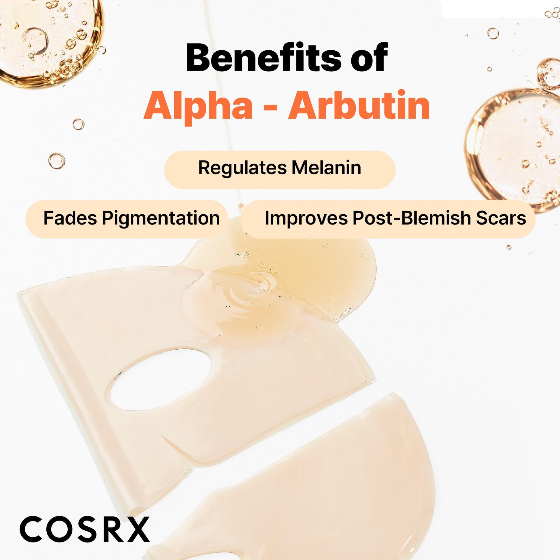 COSRX The Alpha-Arbutin Discoloration Care Hydrogel Face Masks (3EA)