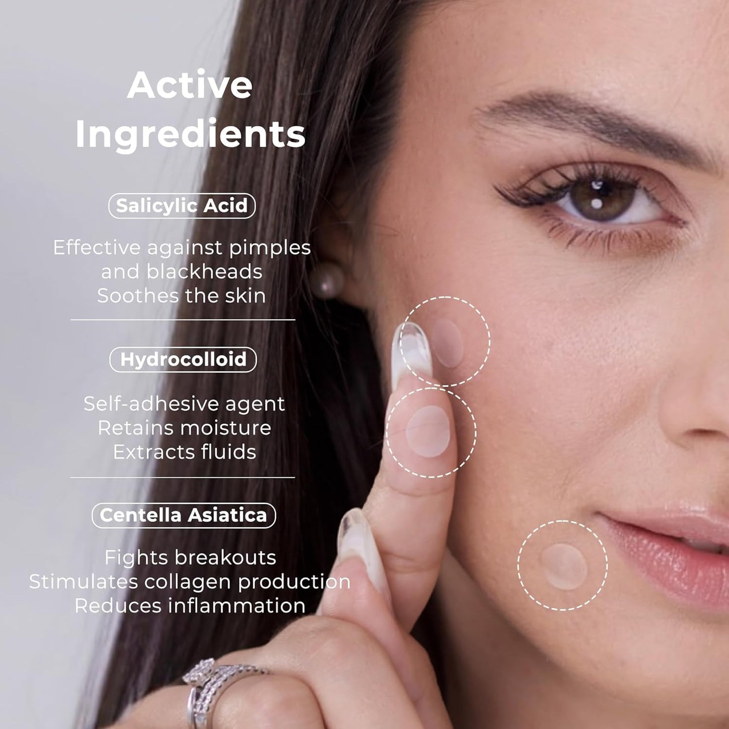 OMMA Korean Pimple Patches for Face with Hydrocolloid Patch, Invisible Blemish Pimple Stickers Acne Dots - Salicylic Acid Whiteheads Fast Acne Spot Treatment - 10 mm Zit Patches (72 Count)