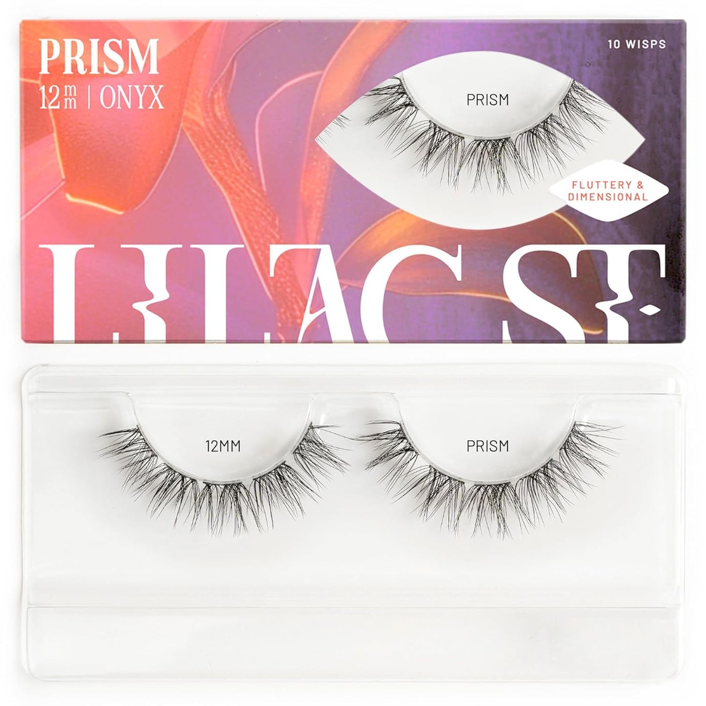 Lilac St - Prism Glamorous Faux Eyelash Clusters (12mm) - Dynamic & Fluttery Volume - DIY Lash Extension Wisps - Lightweight & Lifelike - Lasts 10 Days - Women Founded, Cruelty Free, Vegan - 10 Lashes