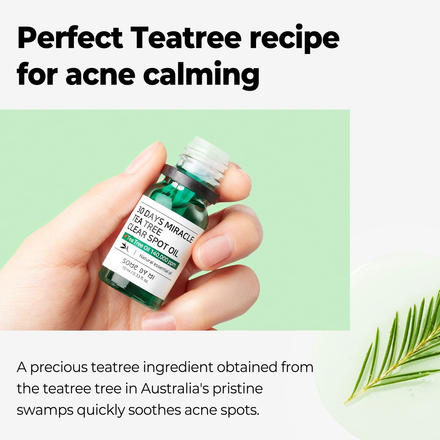 SOME BY MI 30 Days Miracle Tea Tree Clear Spot Oil / 0.33Oz, 10ml / Made from Tea tree Leaf Water