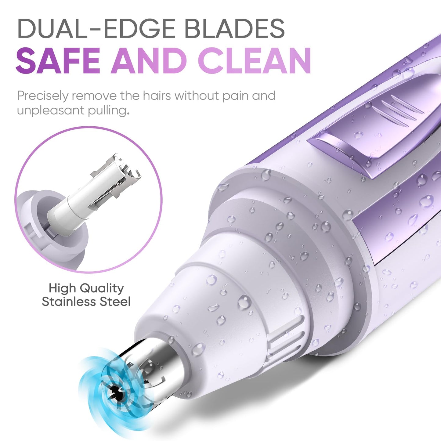 Ear and Nose Hair Trimmer Clipper - 2026 Professional Painless Eyebrow & Facial Hair Trimmer for