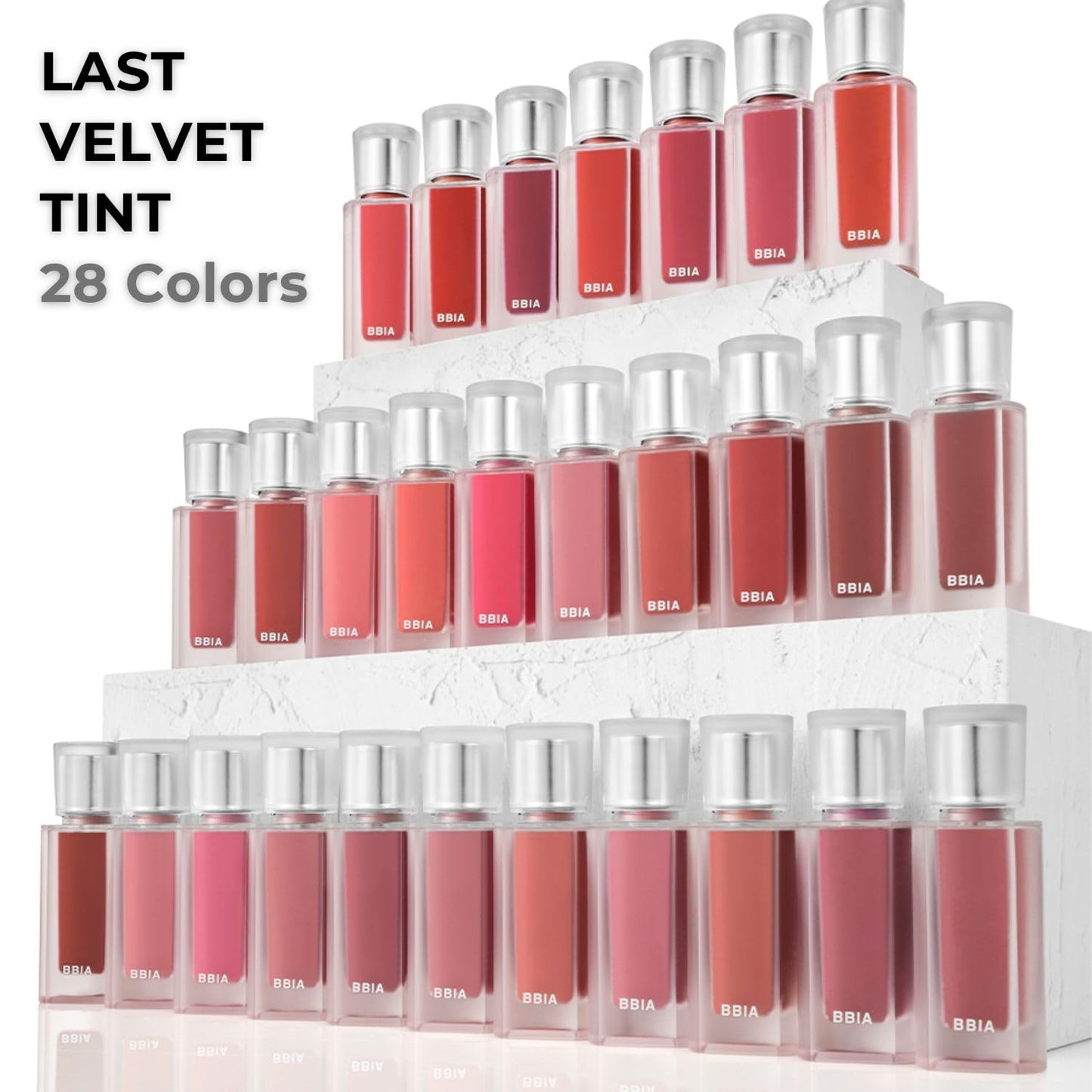 BBIA Last Velvet Tint NEW - Soft Creamy Matte Finish Lip Stain, Blur Effect & Velvety Texture, Long-Lasting, High Pigment, Non-Drying, Vegan, Korean Lip Makeup (V18 MORE CHEERFUL, Pack of 1)
