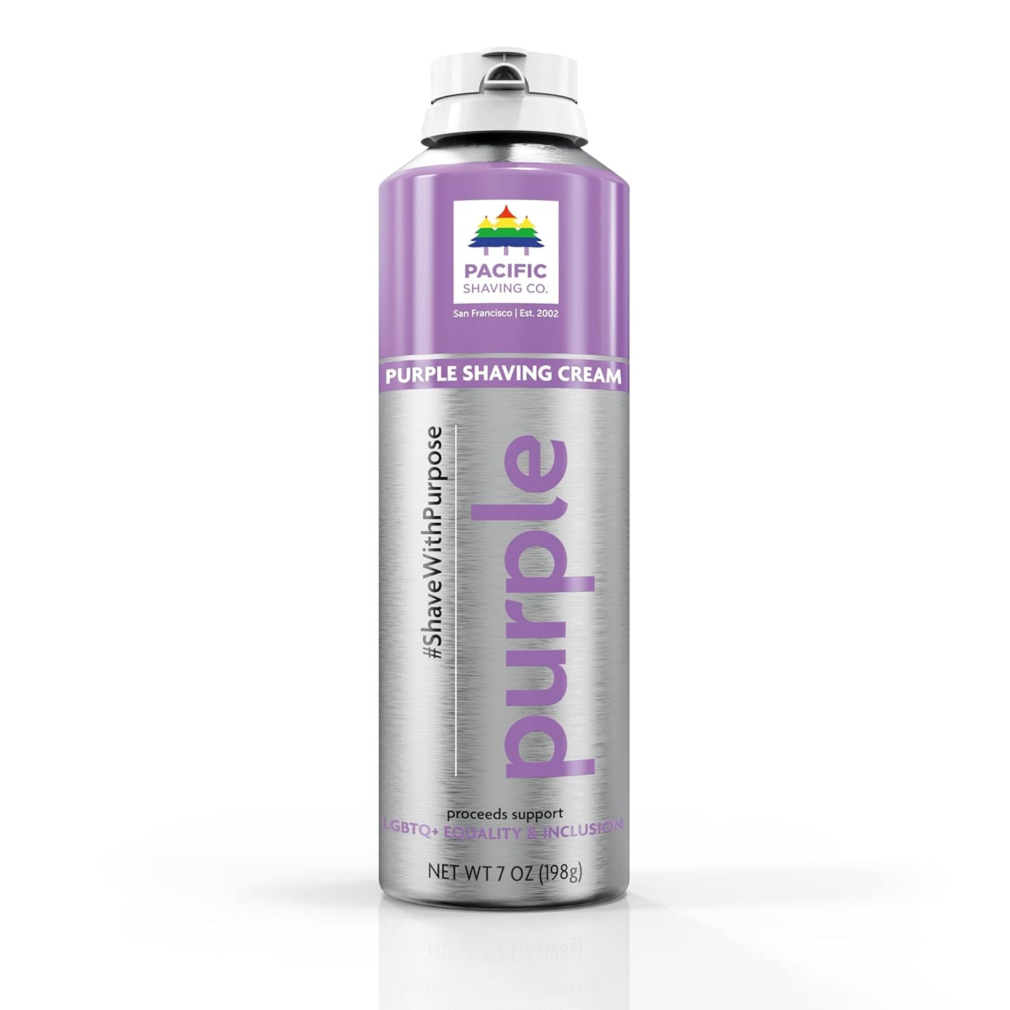 Pacific Shaving Company Purple Shaving Cream - Foaming Colorful Shaving Cream - Hydrating, Redness Reducing + Irritation Free Shave Cream (7 Oz)