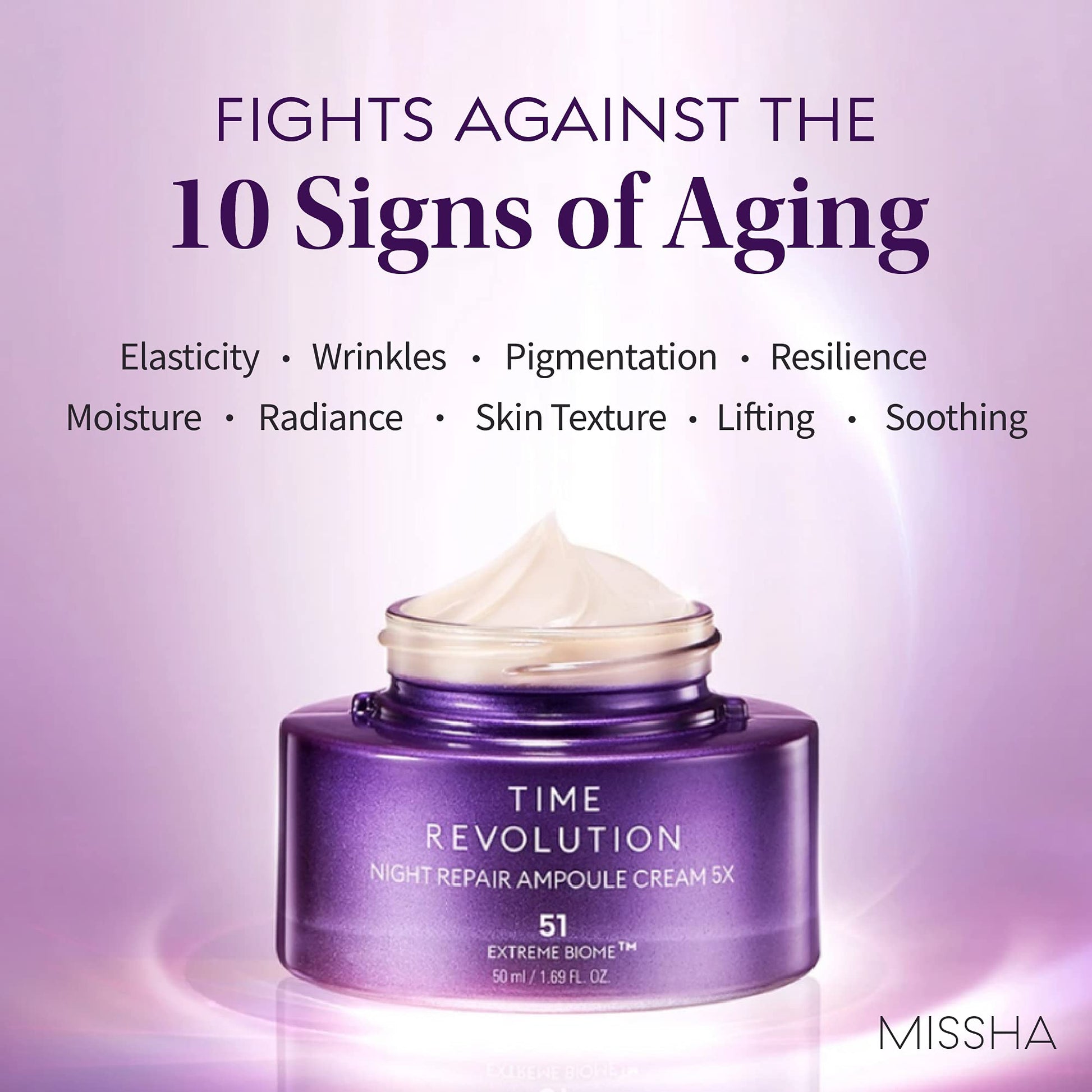 MISSHA Time Revolution Night Repair Ampoule Cream 5X 1.69 oz