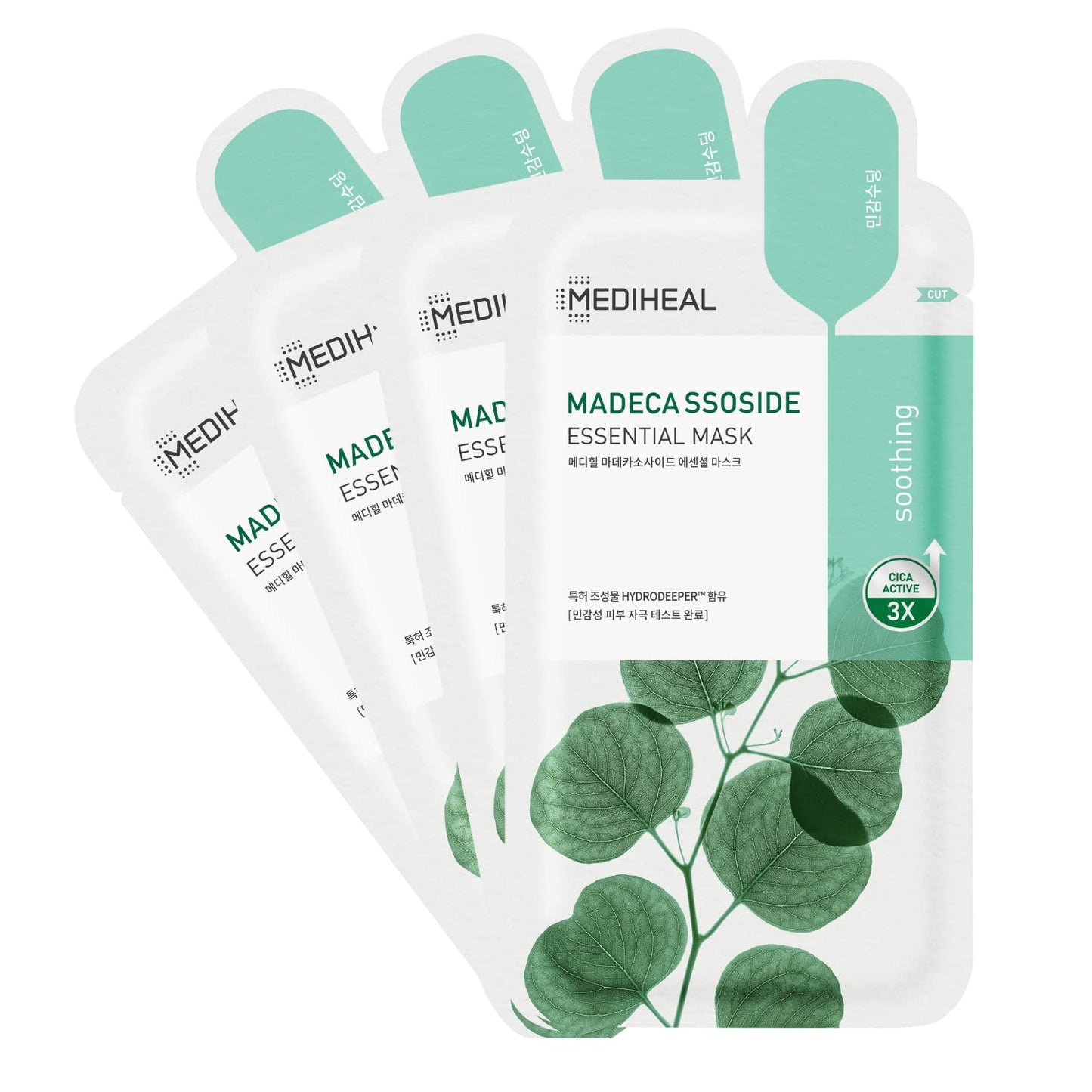 Mediheal Best Korean Sheet Mask - Madecassoside Essential Face Mask 4 Sheets For Sensitive Blemish