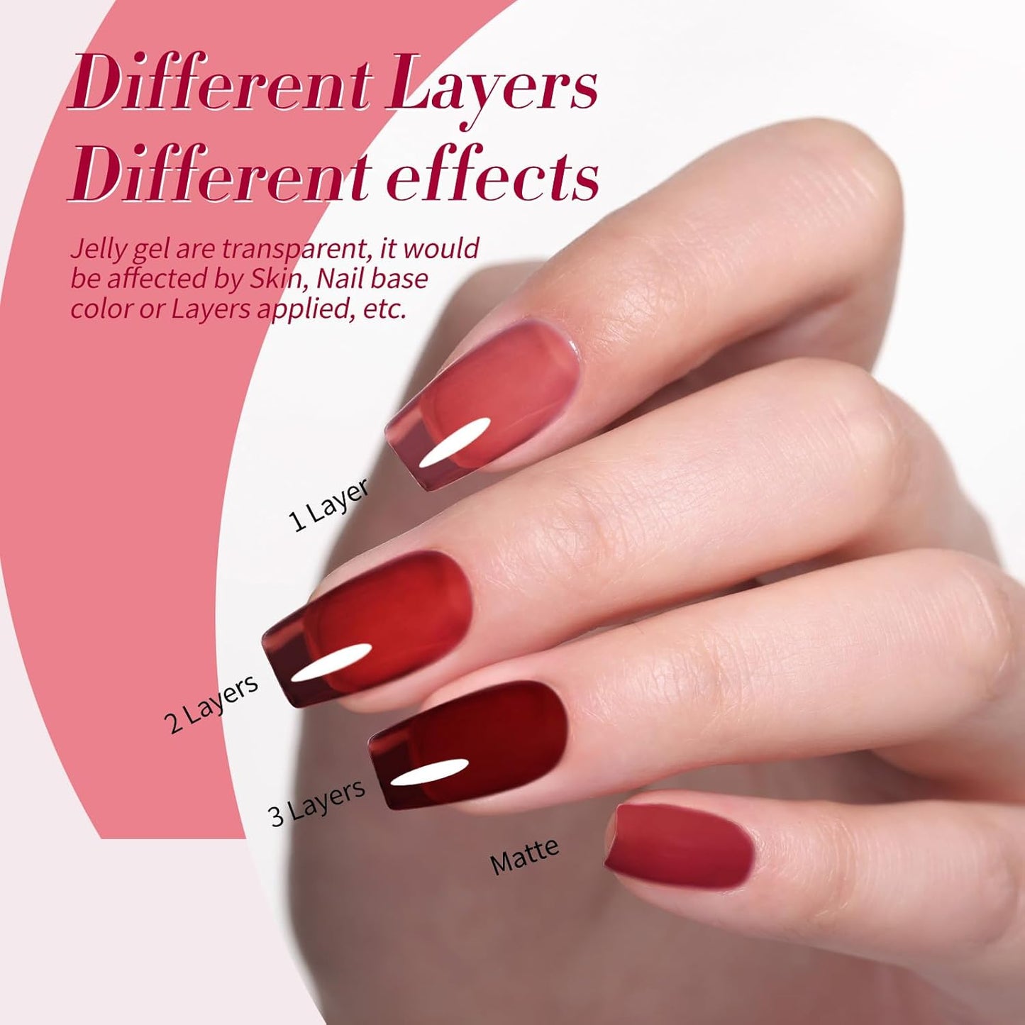 Born Pretty Jelly Burgundy Gel Nail Polish Ruby Red Glitter Cat Magnetic Eye Gel Nail Polish Fall Winter Blood Cherry Wine Red Gel Polish Glitter Soak Off Nail Art Salon Manicure Home Gift 7ml 6pcs