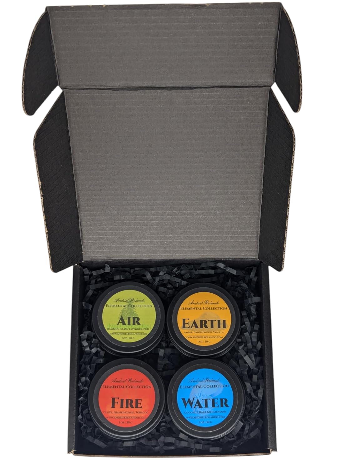 4-Pack Elemental Men's Solid Colognes, Travel-Friendly 1 oz by Andriel Rolando