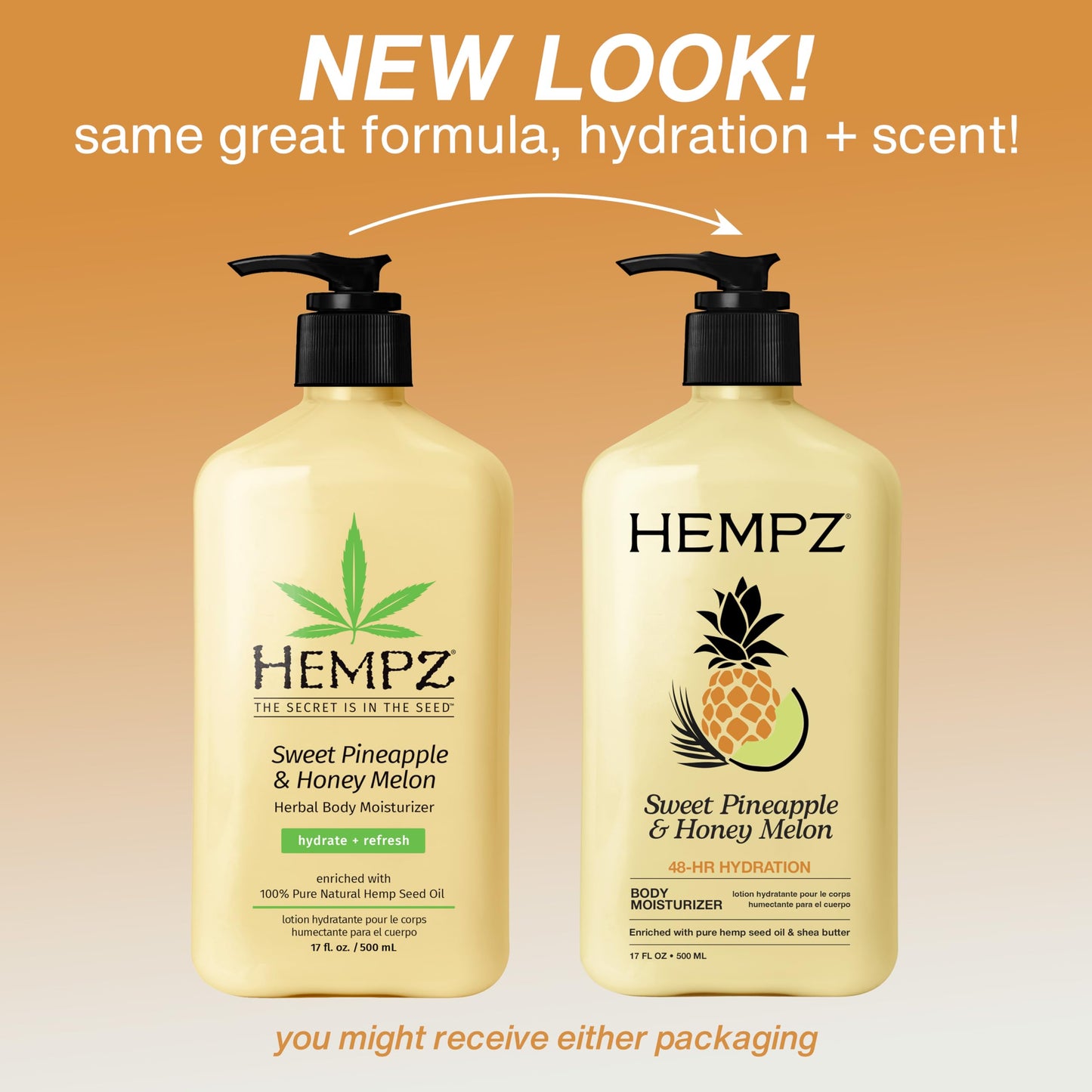 Hempz Sweet Pineapple & Honey Melon Moisturizing Body Lotion - 17 Fl Oz