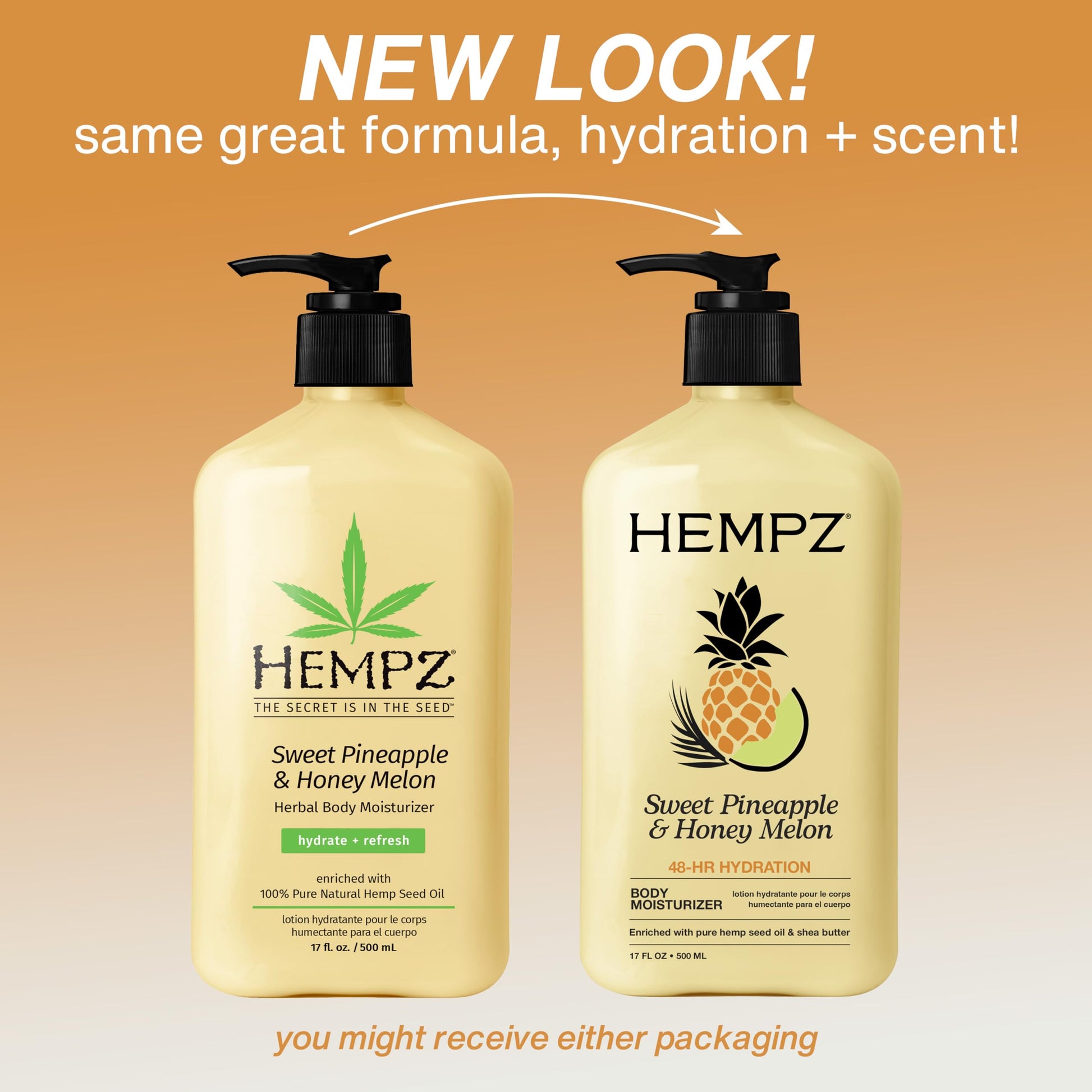 Hempz Sweet Pineapple & Honey Melon Moisturizing Body Lotion - 17 Fl Oz