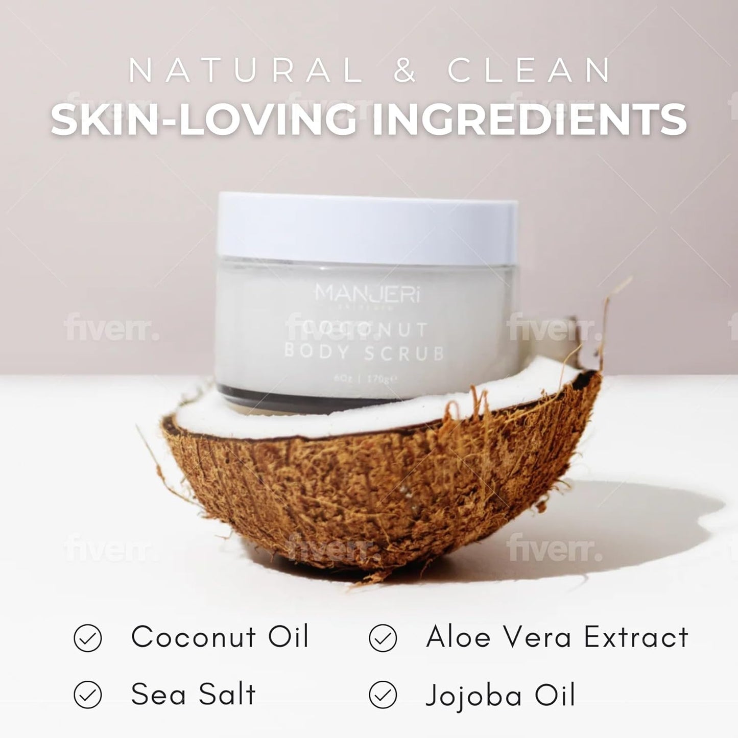 Coconut Bliss Body Scrub, Luxurious Exfoliator for Smooth, Soft Skin, Dead Skin Cell Remover, Hydrating and Nourishing Formula