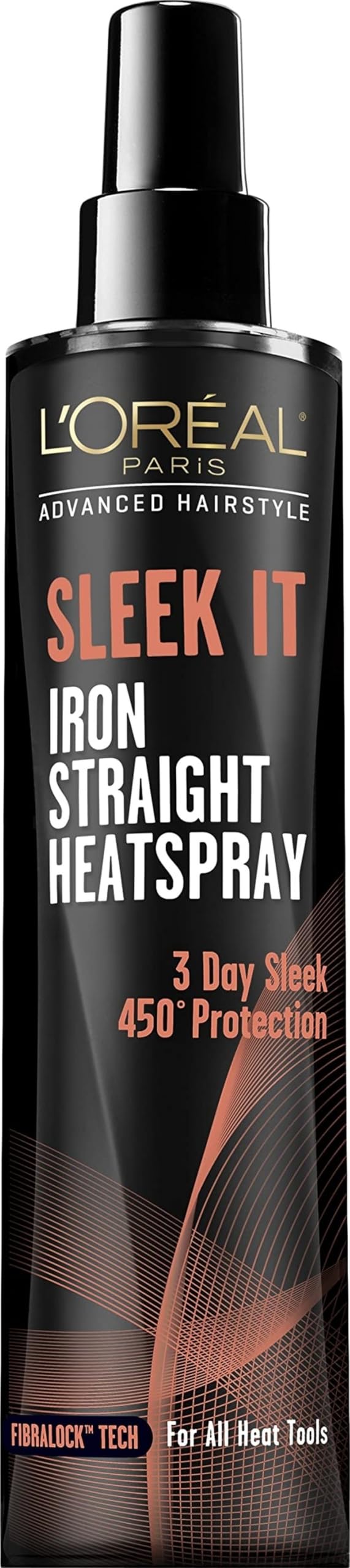 L'Oréal Paris Advanced Hairstyle Sleek It Iron Straight Heat Spray, 5.7 Ounce