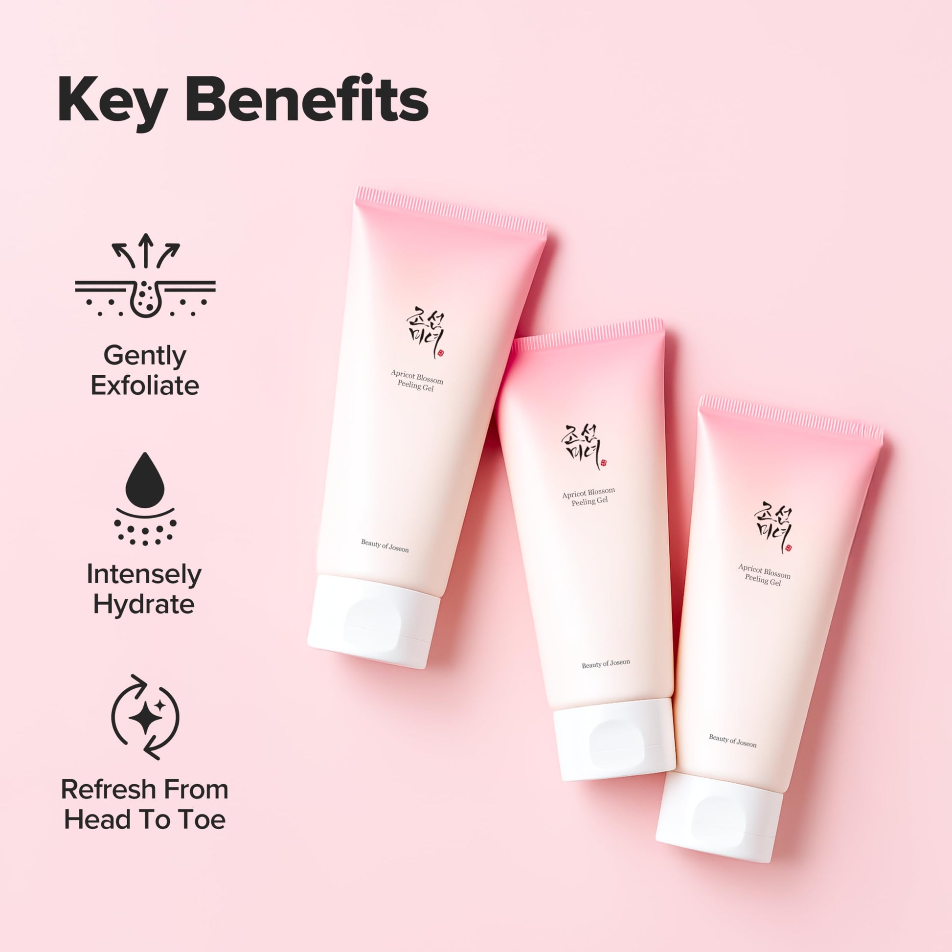 Beauty of Joseon Apricot Blossom Peeling Gel Soft Exfoliating Face and Body Scrub Dead Skin Cells