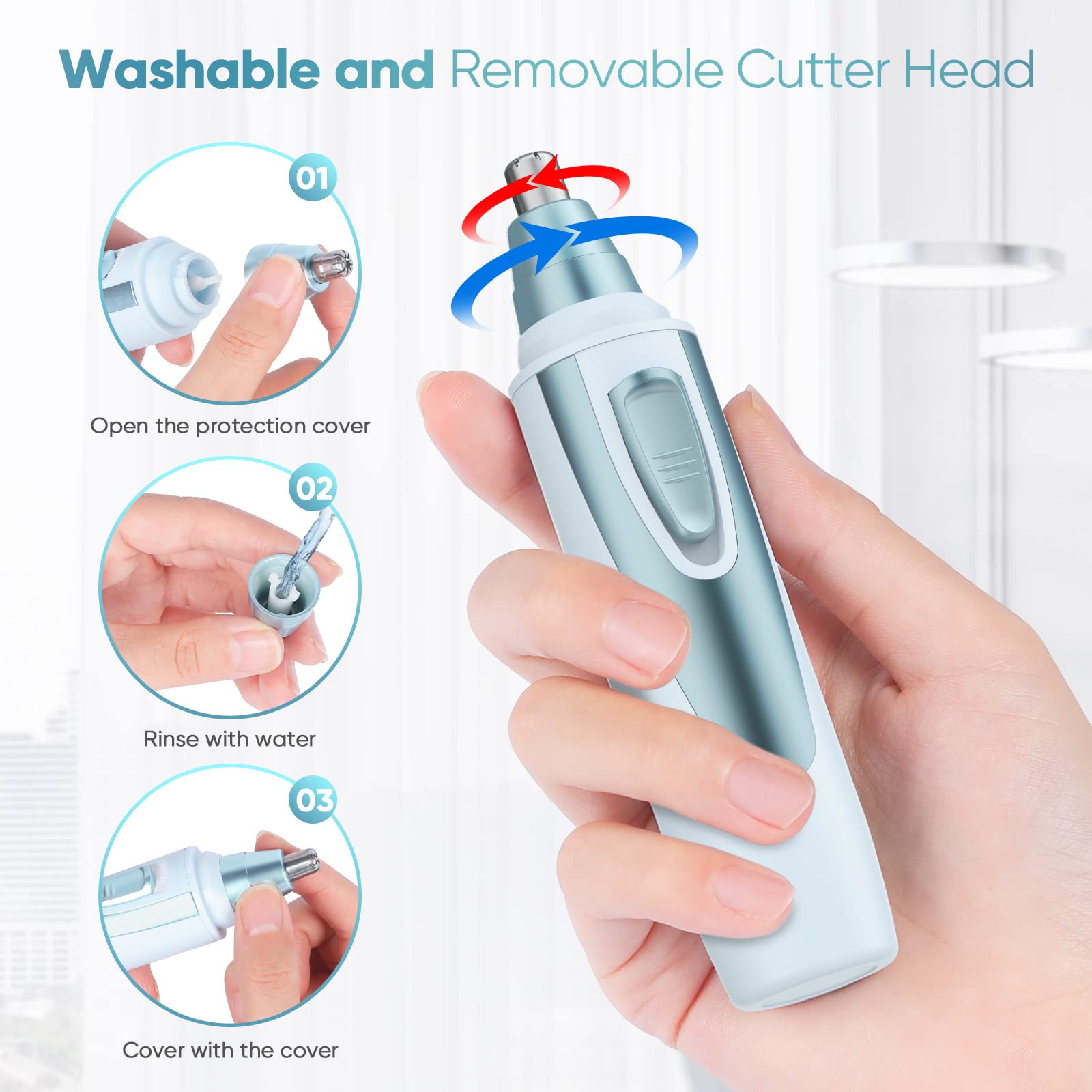 Ear and Nose Hair Trimmer Clipper - 2026 Professional Painless Eyebrow & Facial Hair Trimmer for