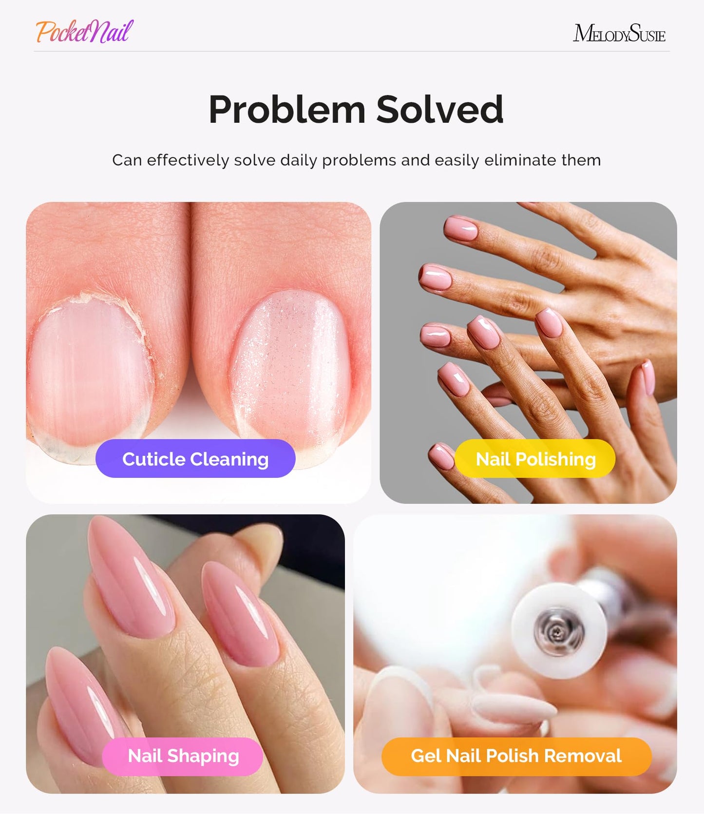 MelodySusie Pen-Shaped Nail Drill PocketNail PC100G for Nail Beginners