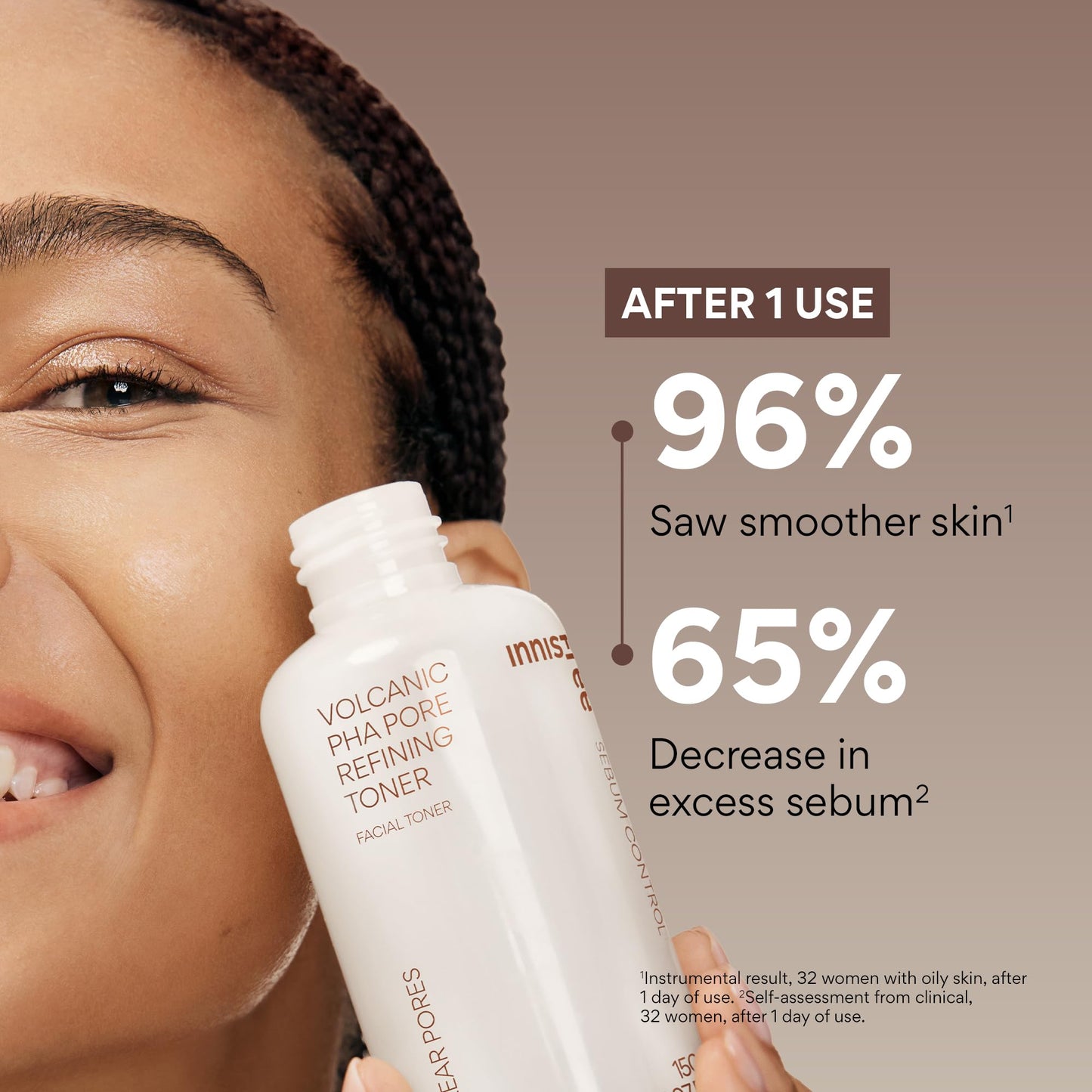innisfree Volcanic PHA Toner | Korean Skincare with AHA and BHA | Refines Texture, Controls Oil |
