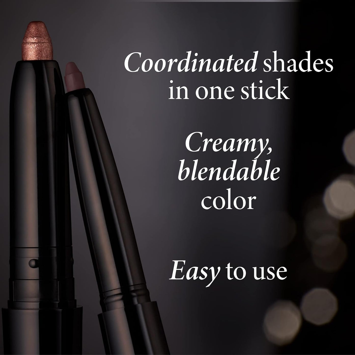 LAURA GELLER NEW YORK Swipe-n-Line Dual-Ended Eyeshadow + Eyeliner - Smokey (Charcoal/Shimmery Gray) - Cream Eyeshadow & Smooth Glide Eyeliner - Waterproof & Crease-free Color