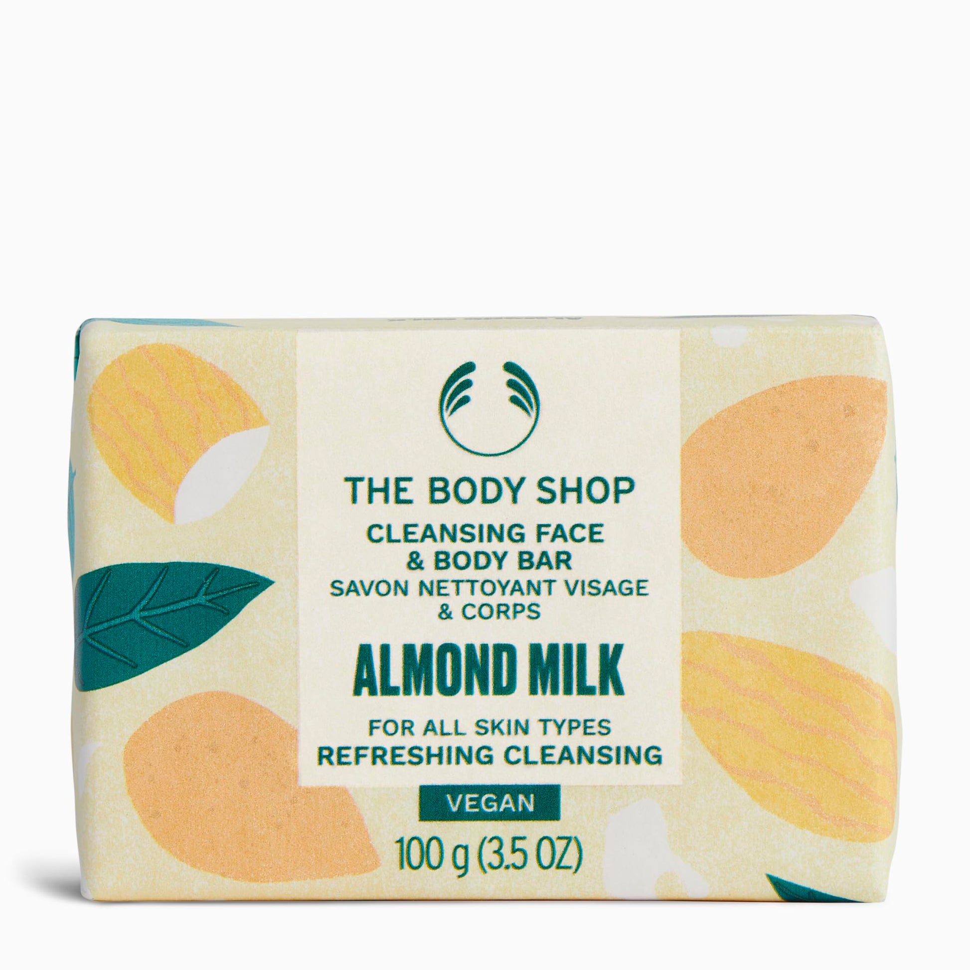 The Body Shop Almond Milk Cleansing Face & Body Bar – Refreshing & Cleansing – Vegan – 3.5oz