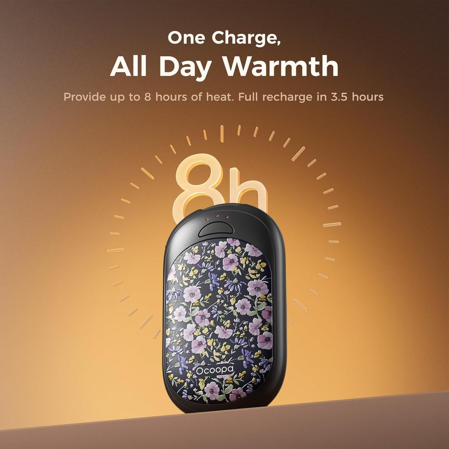 OCOOPA Magnetic Hand Warmers Rechargeable 2 Pack, AI Electric Handwarmers, Fast Heating, 3-Settings, UL Certified, Portable Heater, Gloves Fitting, Travel Essentials, Gifts Women Men, UT3 Lite