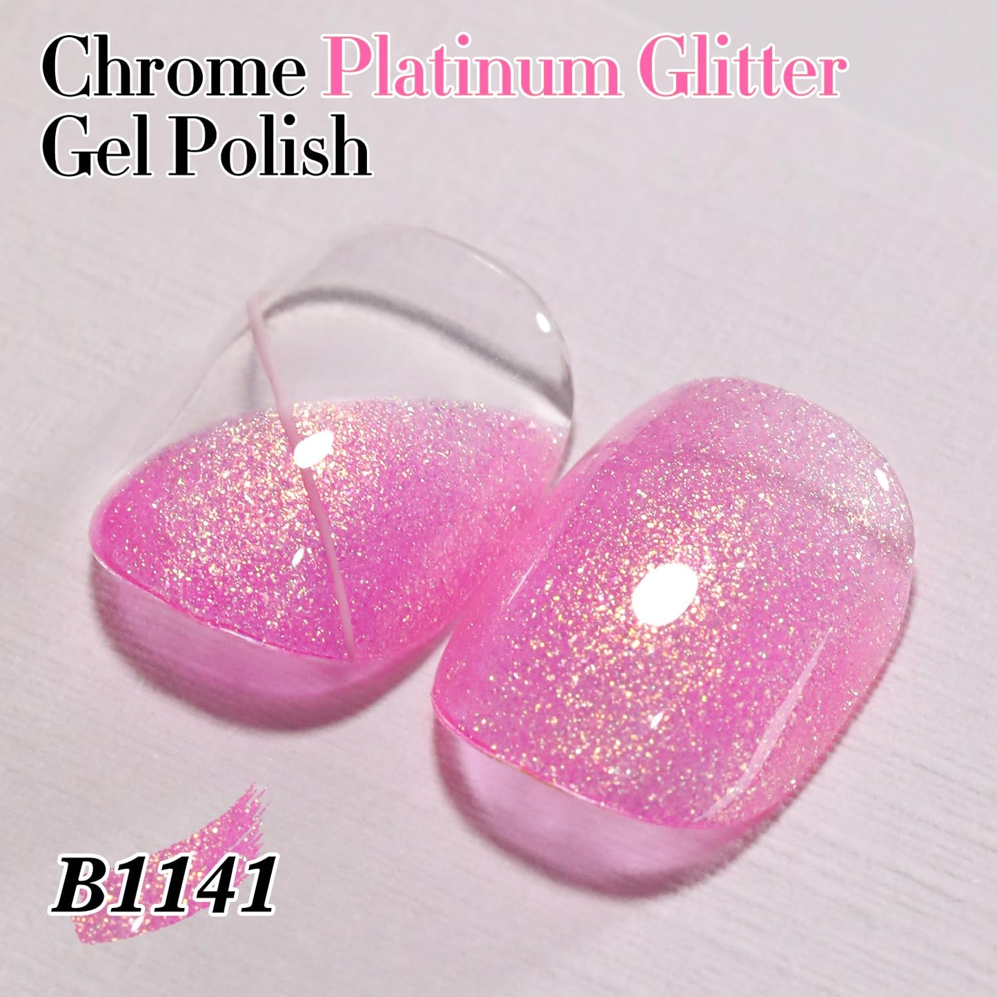Double Rhythm 15ML Glitter Gel Polish Shimmer Reflective Holographic Color Magnetic for Nail Art Salon DIY at Home (B1141)