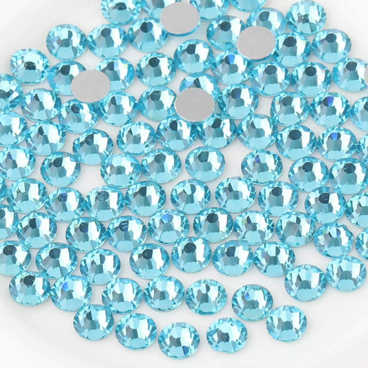 Beadsland 288pcs Flat Back Crystal Rhinestones Round Gems for Nail Art and Craft Glue