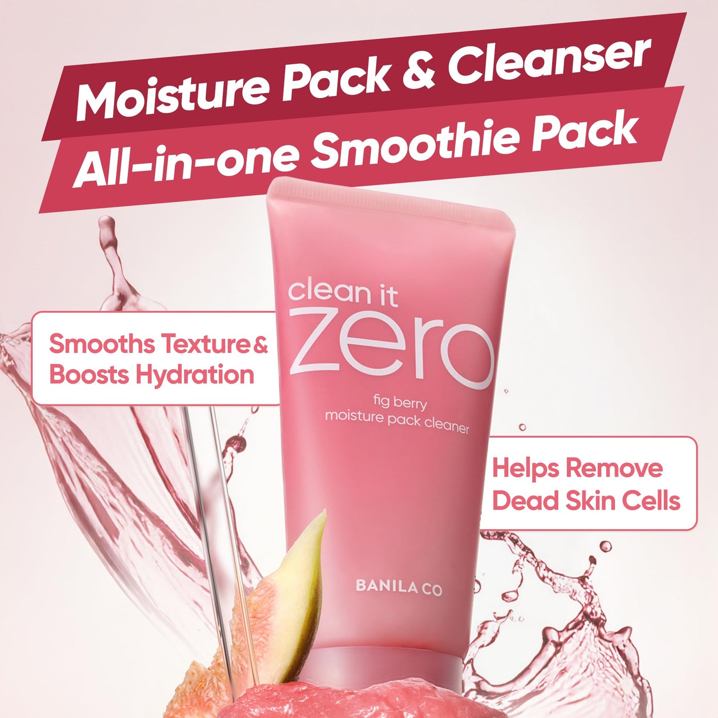 BANILA CO Clean It Zero Fig Berry Moisture Facial Wash - Vegan (6.34 oz)