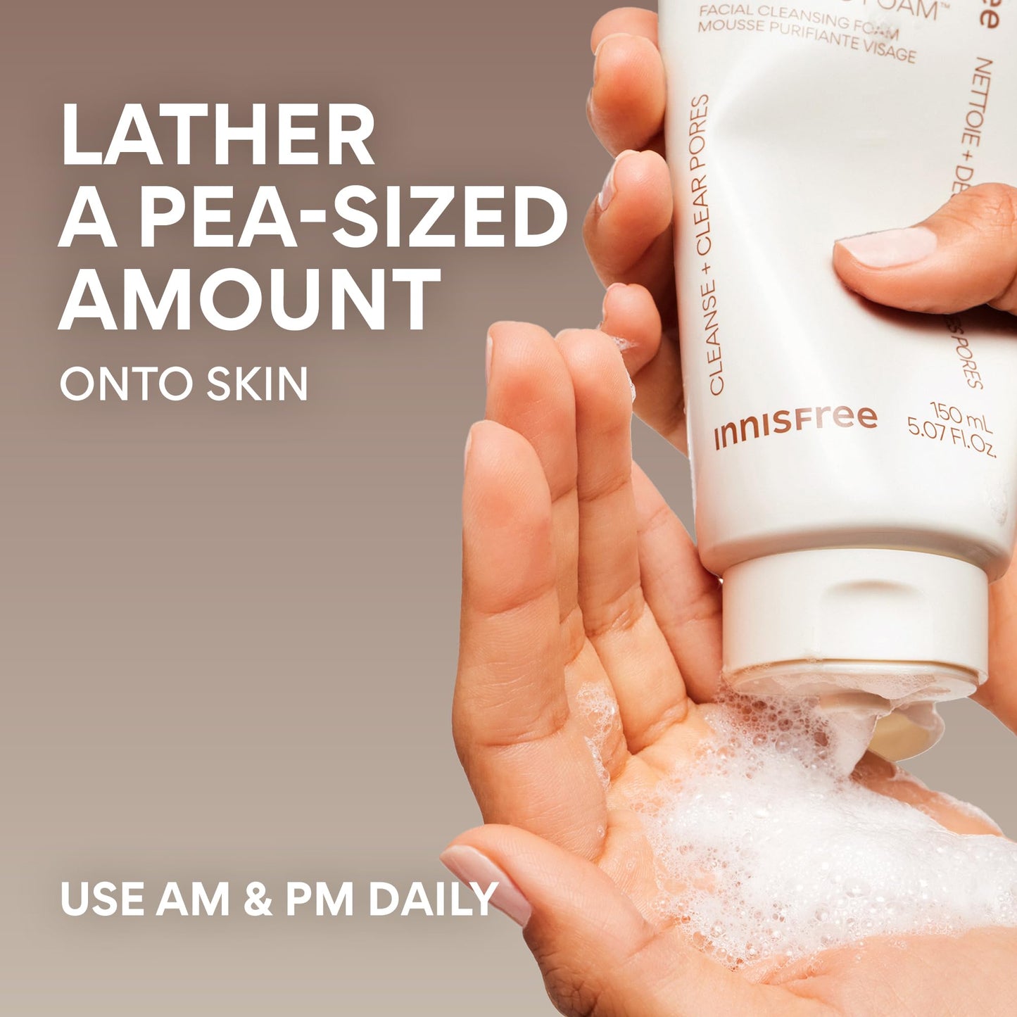 innisfree Volcanic BHA Pore Cleansing Foam with Salicylic Acid | Korean Face Wash with Hyaluronic