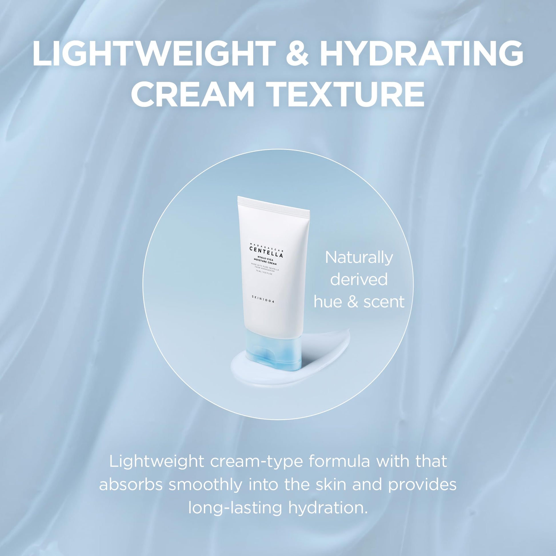 SKIN1004 Hyalu-Cica Moisture Cream, Face Moisturizer with Hyaluronic Acid, Centella Cream for Deep