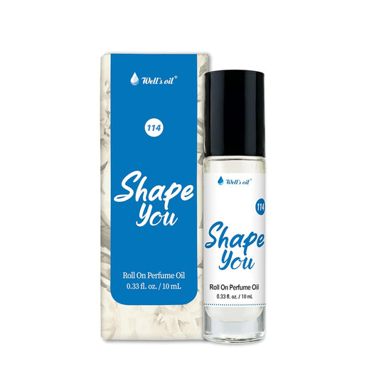 Well's Oil Well's Perfume Oil Roll-On (Shape You) | 10 ml / 0.33 fl Oz | Clean, Rich, Pure Scent | Alcohol-Free | Oil Based | Long Lasting | Concentrated Roll-on Perfumes for Women and Men