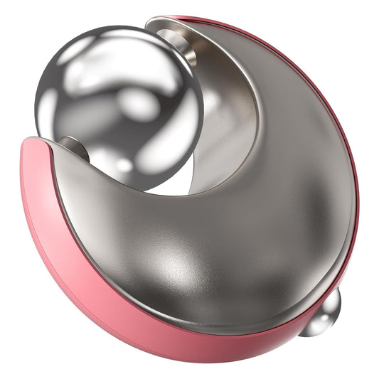 Facial Roller for Puffy Eyes, Ice Globes for Face 360° Rotating Eye Cream Applicator Tool Ice Roller for Face and Eyes, Durable Cold Facial Globes for Skin Care Pink