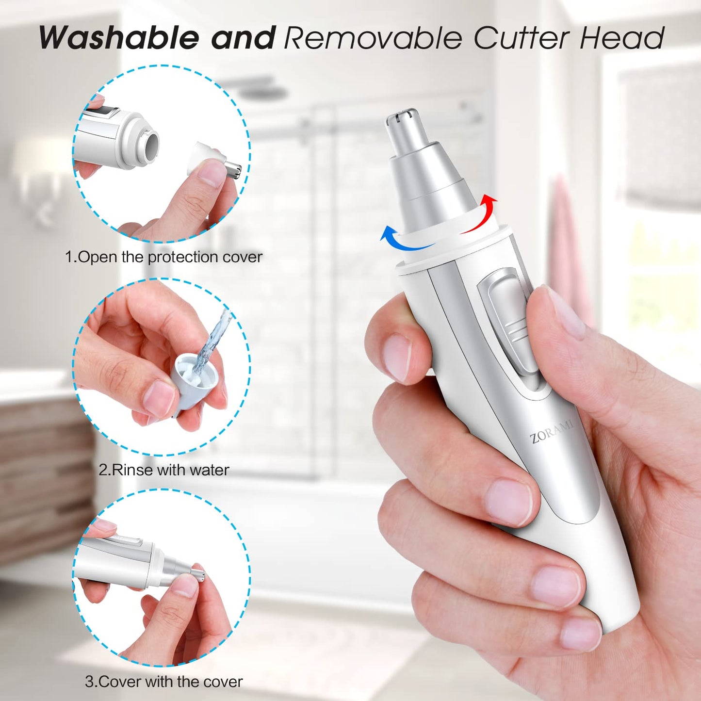 Ear and Nose Hair Trimmer Clipper - 2026 Professional Painless Eyebrow & Facial Hair Trimmer for