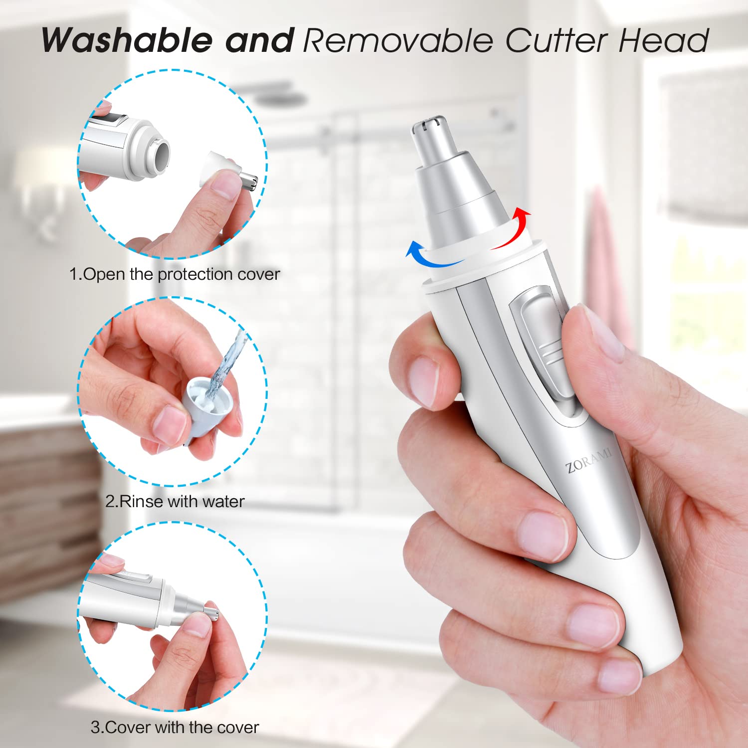 Ear and Nose Hair Trimmer Clipper - 2026 Professional Painless Eyebrow & Facial Hair Trimmer for