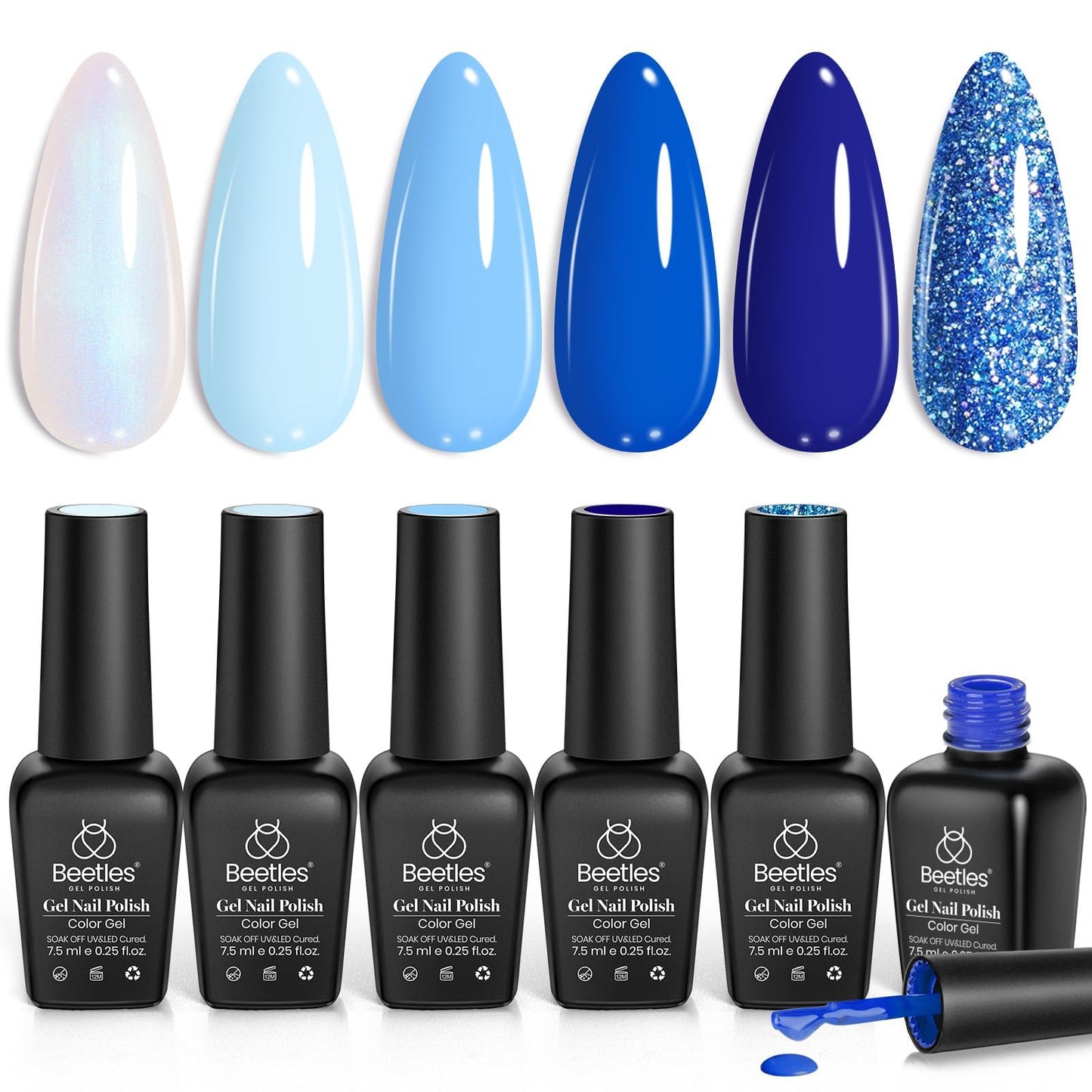 Beetles Blue Gel Nail Polish - Aquarius Holy Water Collection Gel Polish