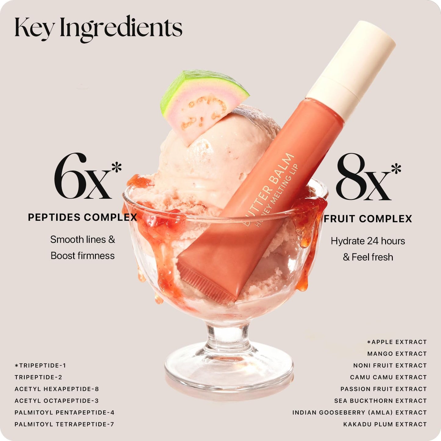 Nature Republic Honey Melting Lip Butter Balm | Hydrating Tinted Balm with Peptides, for Sheer &