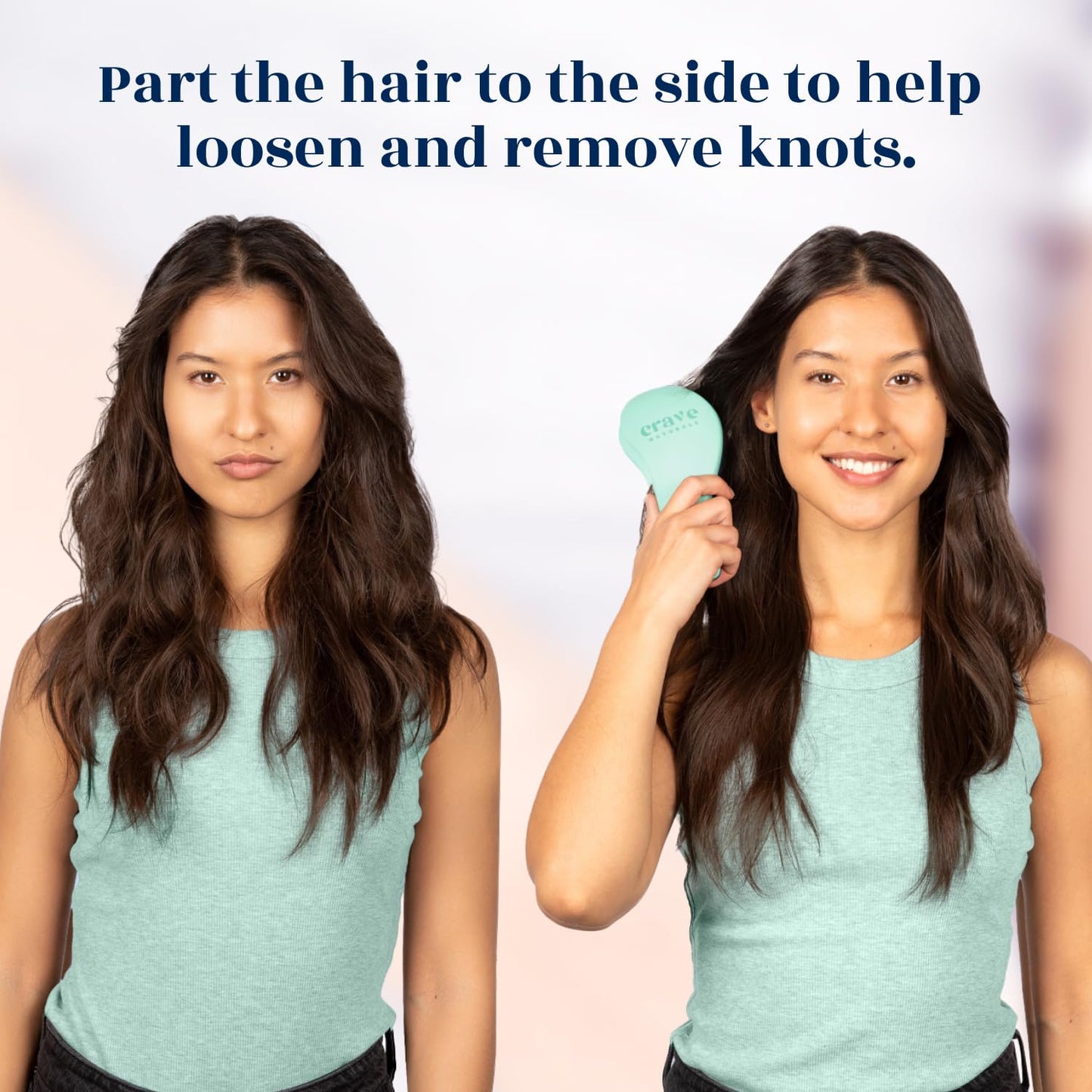 Crave Naturals Glide Thru Hair Brush - Detangler Brush for Curly, Straight, Wet or Dry Hair