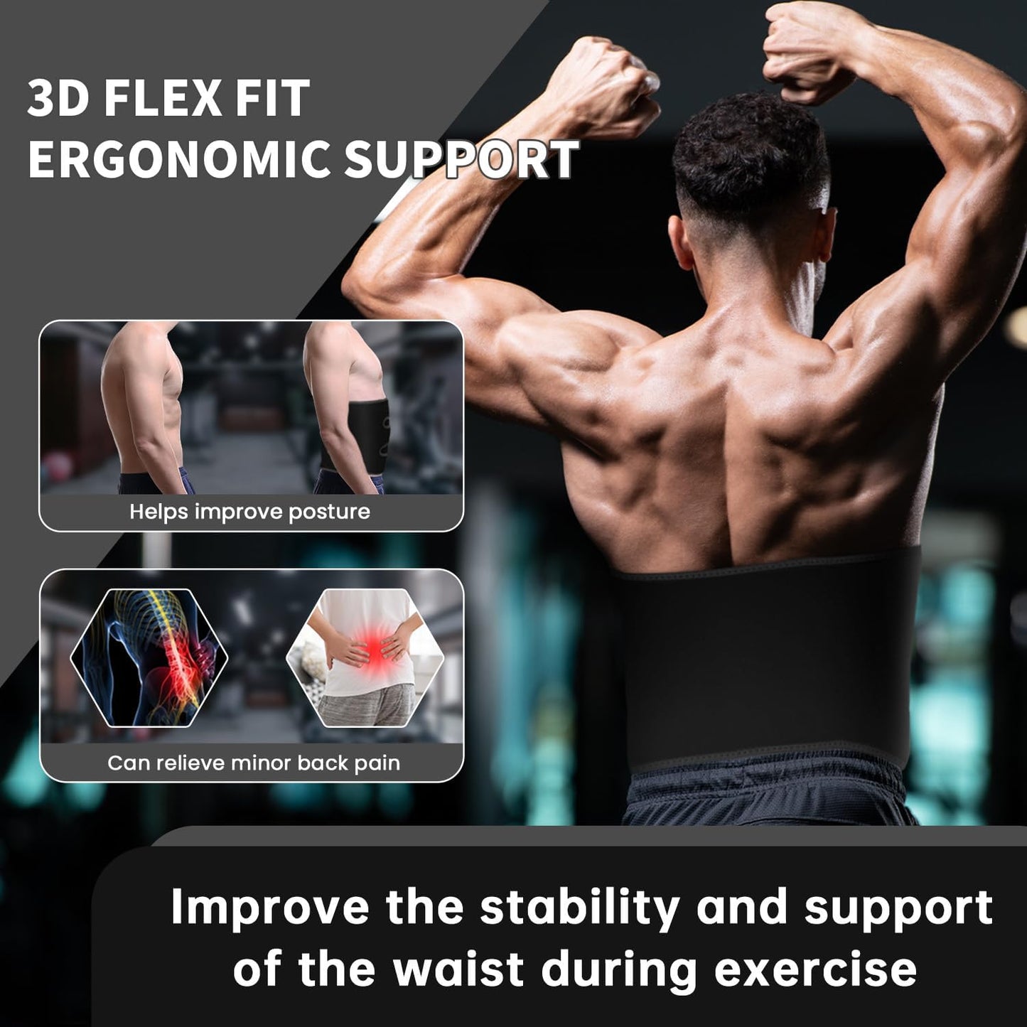 RIYA Waist Trimmer Sweat Waist Trainer for Women and Men Waist Sweat Belt Band Belly Stomach Wrap