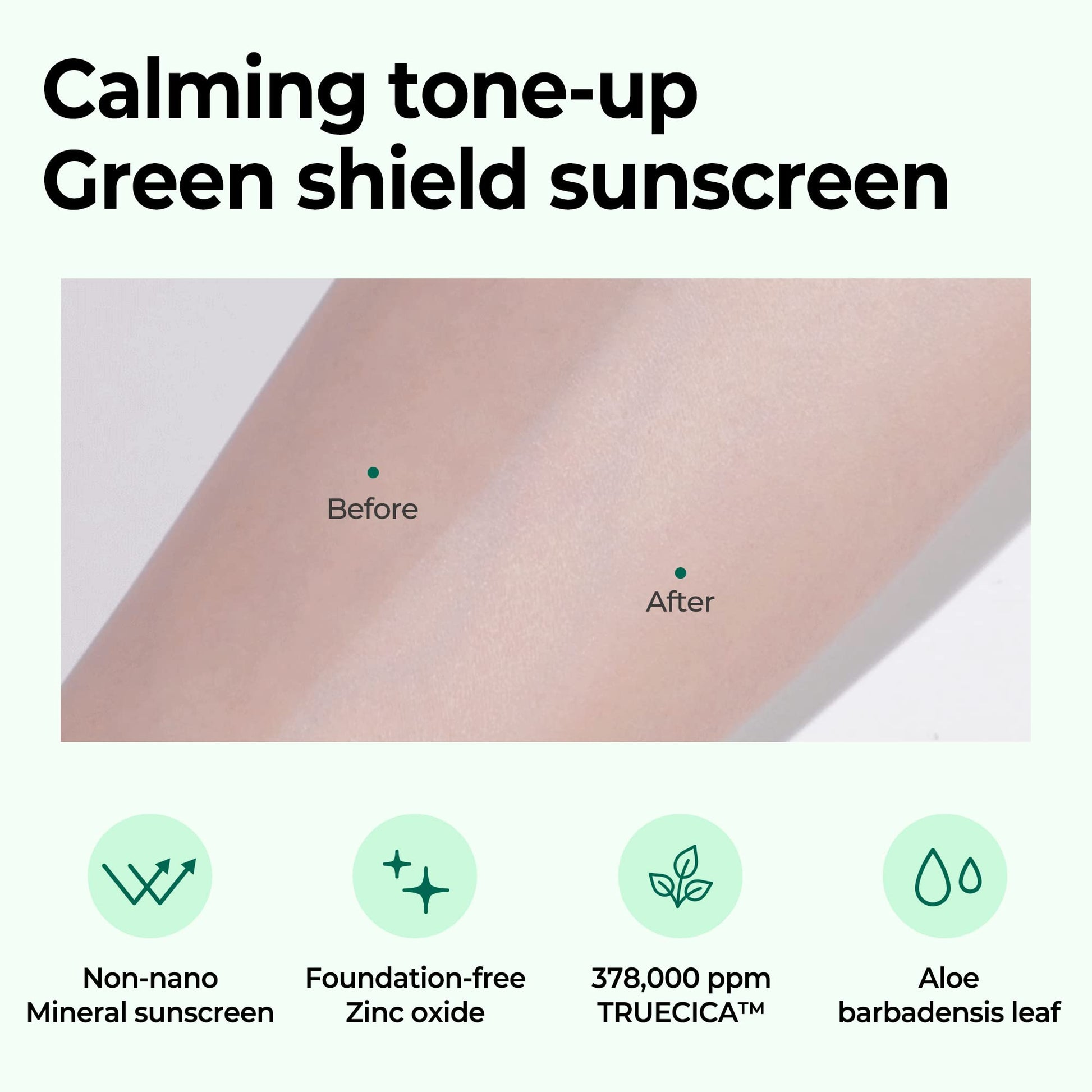 SOME BY MI Truecica Mineral Calming Tone-Up Suncream / SPF50+, PA++++ / 1.69Oz, 50ml / Brightening