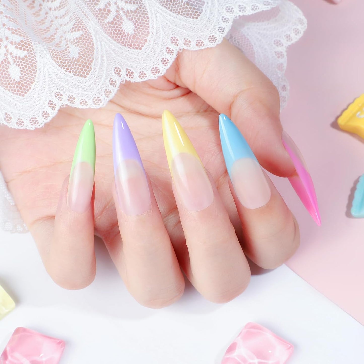 Peacecolor Gel Polish Kit with U V Light, 22 Colors Milky White Pink Blue Rose Red Glitter All Seasons Gel Nail Kit with Top Base Coat Nails Art Home Manicure DIY