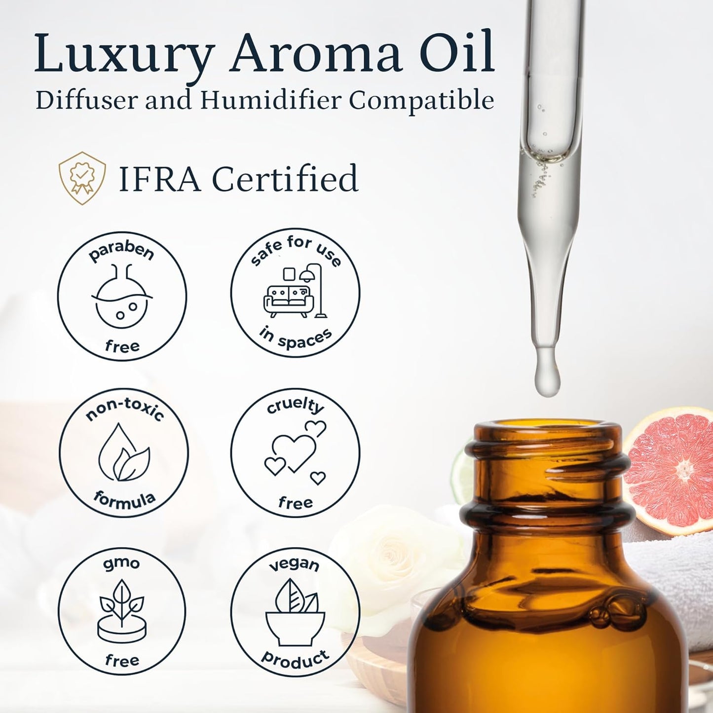 PuroSentido Portofino Aroma Oil (500 ml) - Luxury Essential & Fragrance Oil for Diffusers and Humidifiers, Sicilian Lemon, Rosemary and Musk Home & Hotel Scent