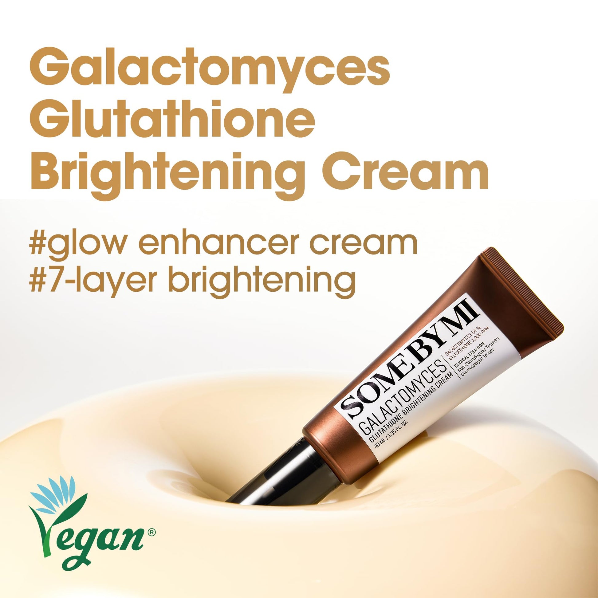 SOME BY MI Galactomyces Glutathione Brightening Cream – 1.35oz, 40ml – Hydrating Korean Hyaluronic