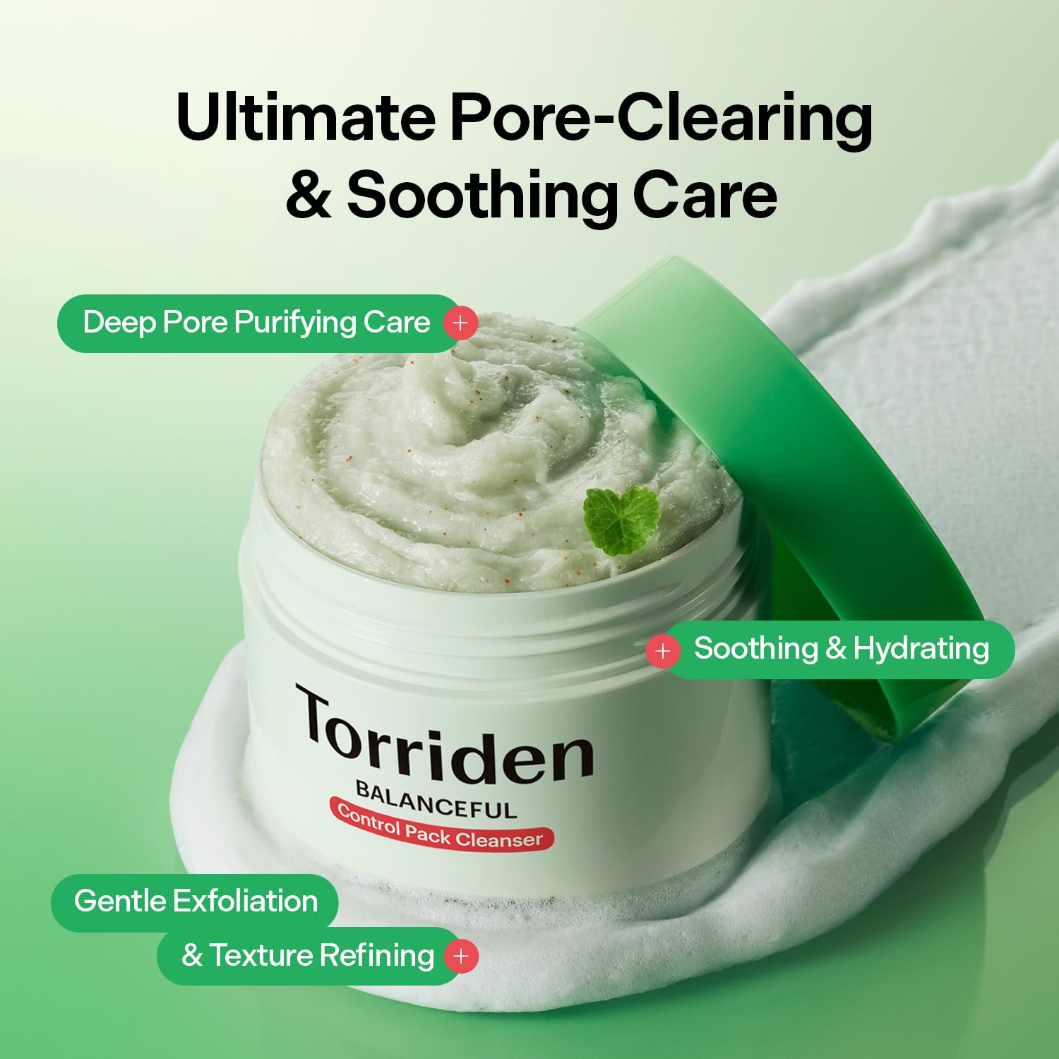 Torriden BALANCEFUL Control Pack Cleanser 120g (4.23 oz.) | 2-in-1 Face Wash & Wash-Off Mask |