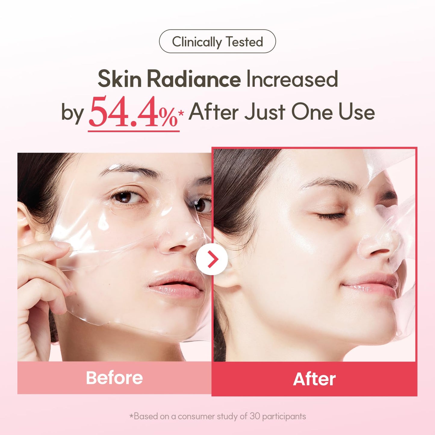 The Face Shop Pink Collagen Wrapping Mask, Peel-Off Facial Mask for Glass Skin, with Vegan PDRN &