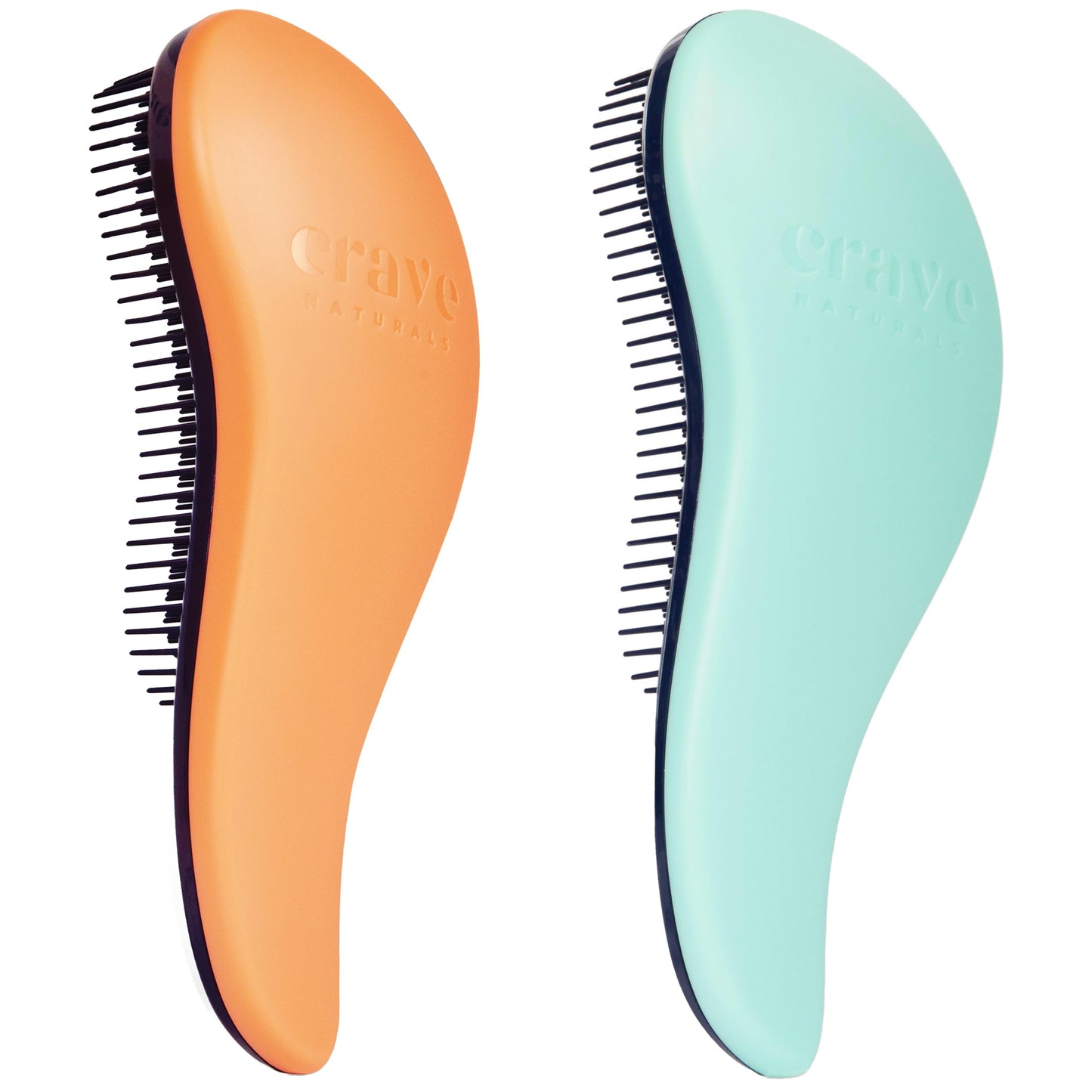 Crave Naturals Glide Thru Hair Brush - 2 Pack Detangler Brush for Curly, Straight, Wet or Dry Hair