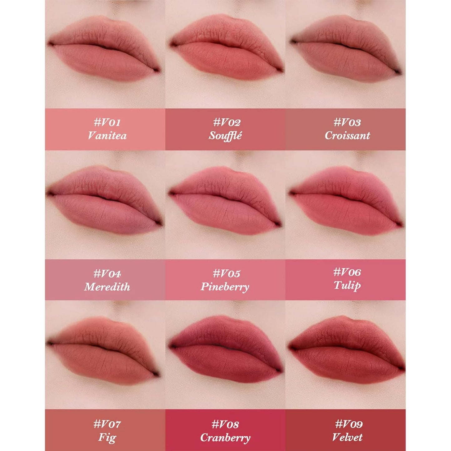 Flower Knows Strawberry Cupid Cake Lip Cream,Velvety-Smooth Matte Liquid Lipstick,Hydrating,Smudge-proof & Stain-Free Lip Stain (V03 Croissant 0.17 Fl Oz)