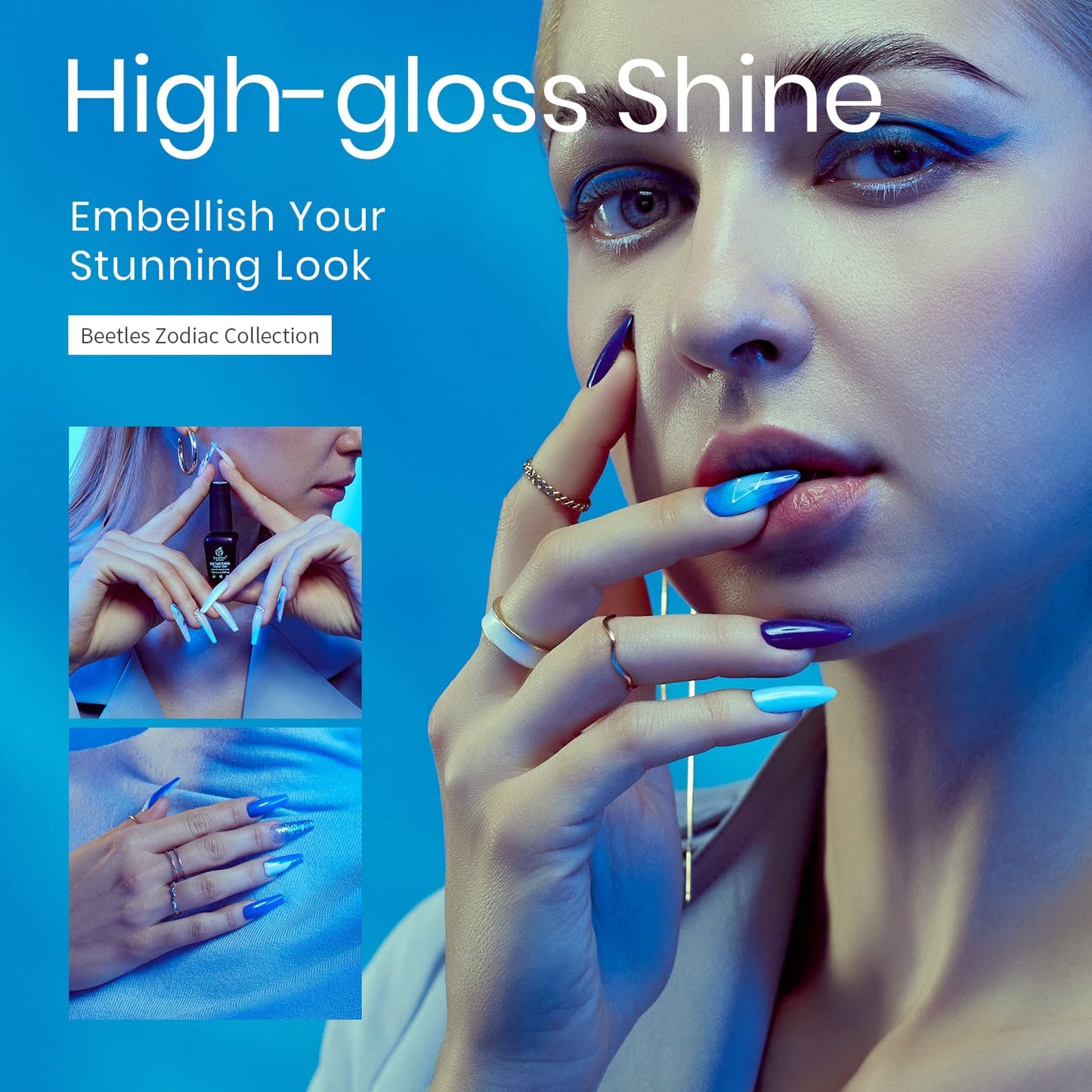 Beetles Blue Gel Nail Polish - Aquarius Holy Water Collection Gel Polish