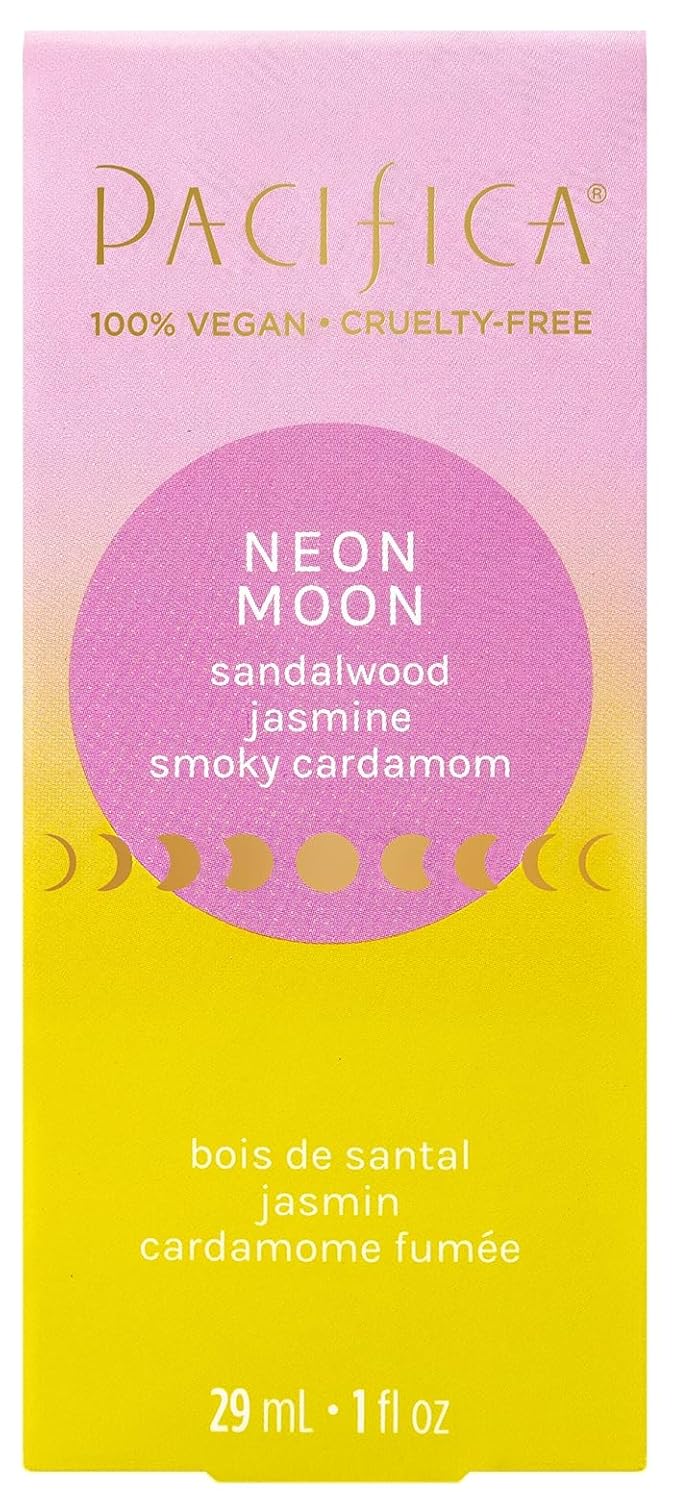 Pacifica Beauty Neon Moon Spray Perfume - Energetic Sandalwood Jasmine Smoky Cardamon - Clean Vegan Eau de Toilette, 1 fl oz