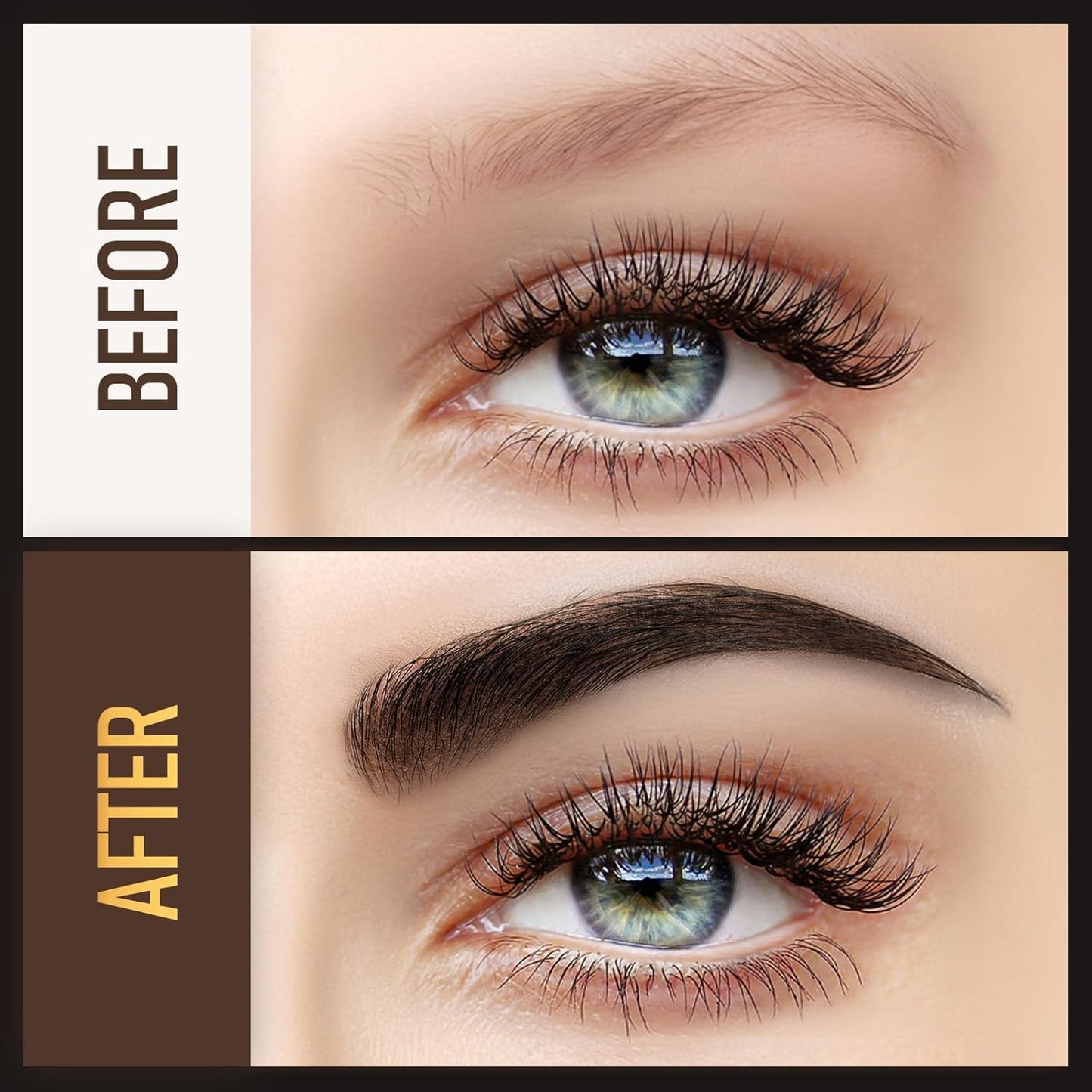 Eyebrow Pen, Soleira Waterproof Eyebrow Pencil with 4 Tip Microblading Eyebrow Pen and Dual-ended Eyebrow Brush, for Natural-Looking Brows, Long-Lasting, Black