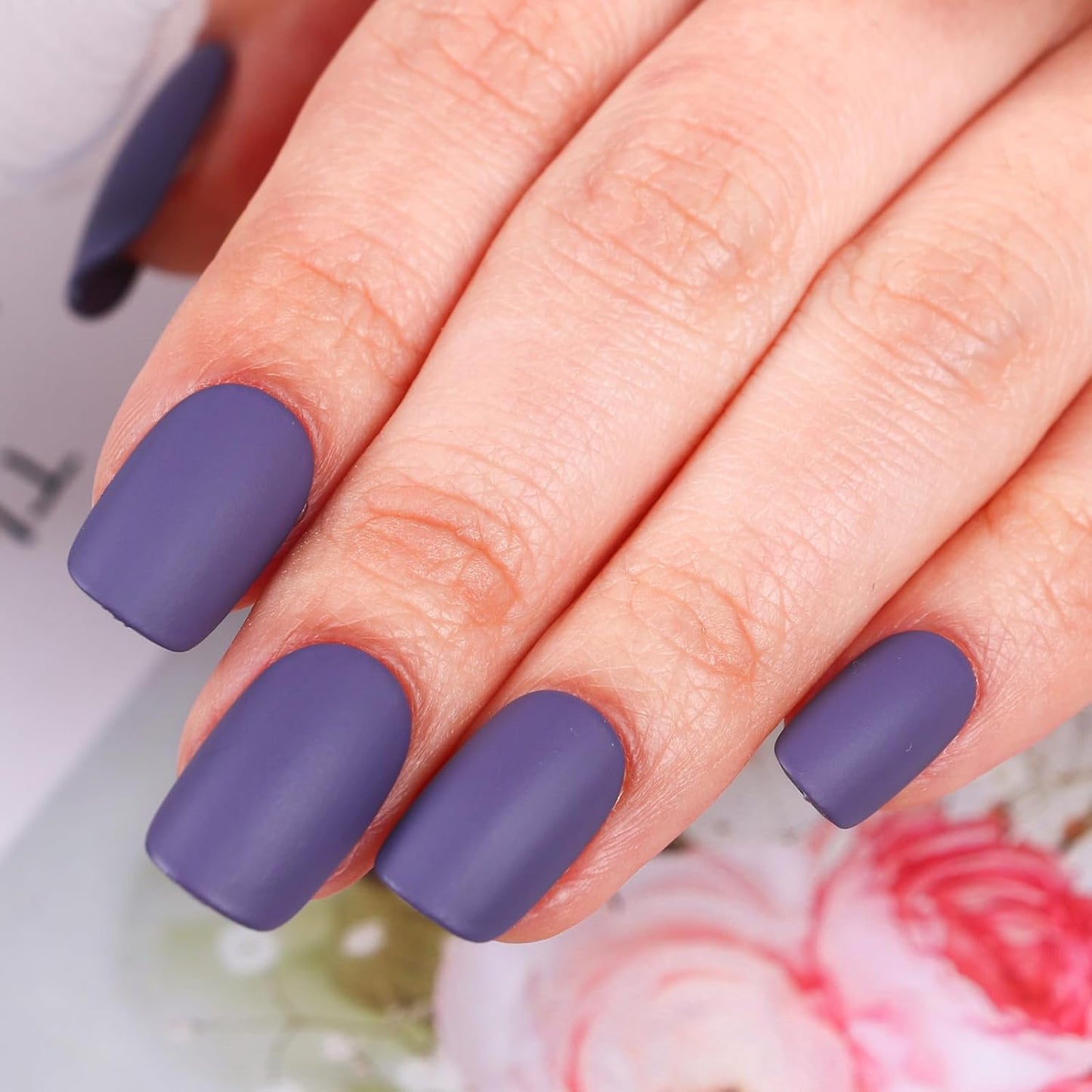 Matte Nail Polish Air Dry Nail Lacquer for Nail Art Varnish, Mist Effect Matte Finish Velvet Nail Polish, 0.35 fl oz (Dusty Blue-06, 10 ML)