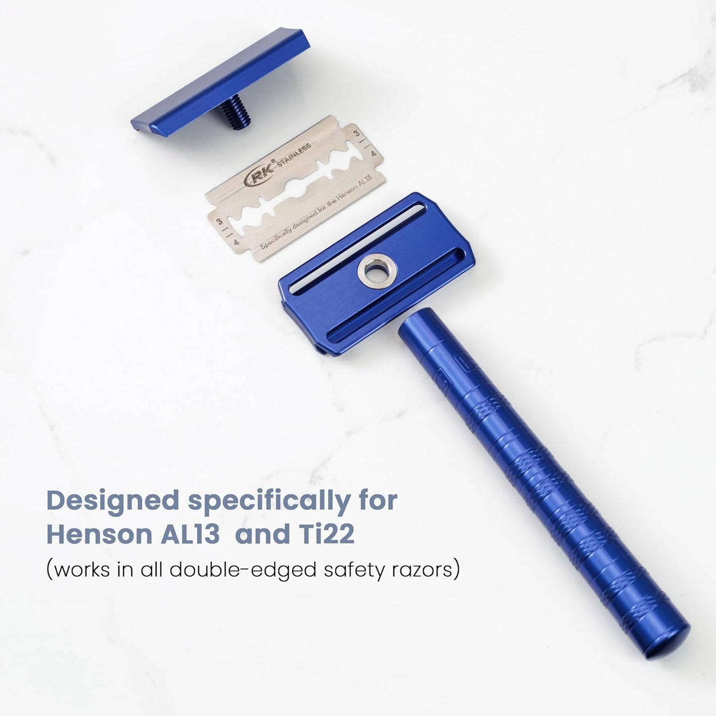 RK Shaving Double Edge Razor Blade - 100 pack - designed for the Henson AL13 (100)